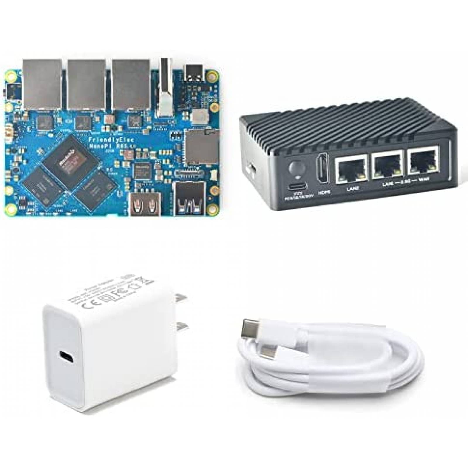 Mini Router Con Carcasa Youyeetoo 2xPCIE 2.5 Ethernet -Negro