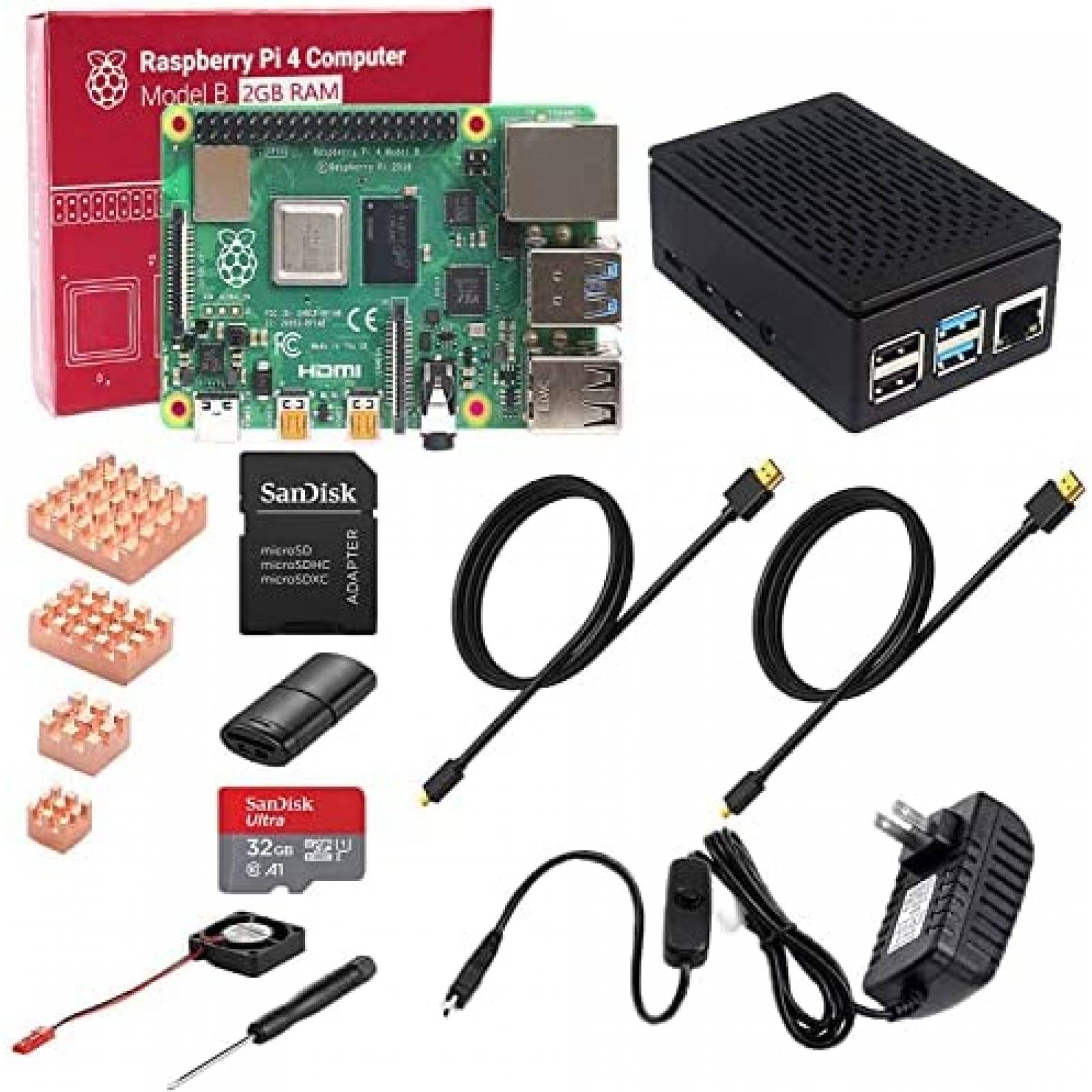 Kit Raspberry Pi 4 RasTech Con Fuente De Alimentacion -Negro