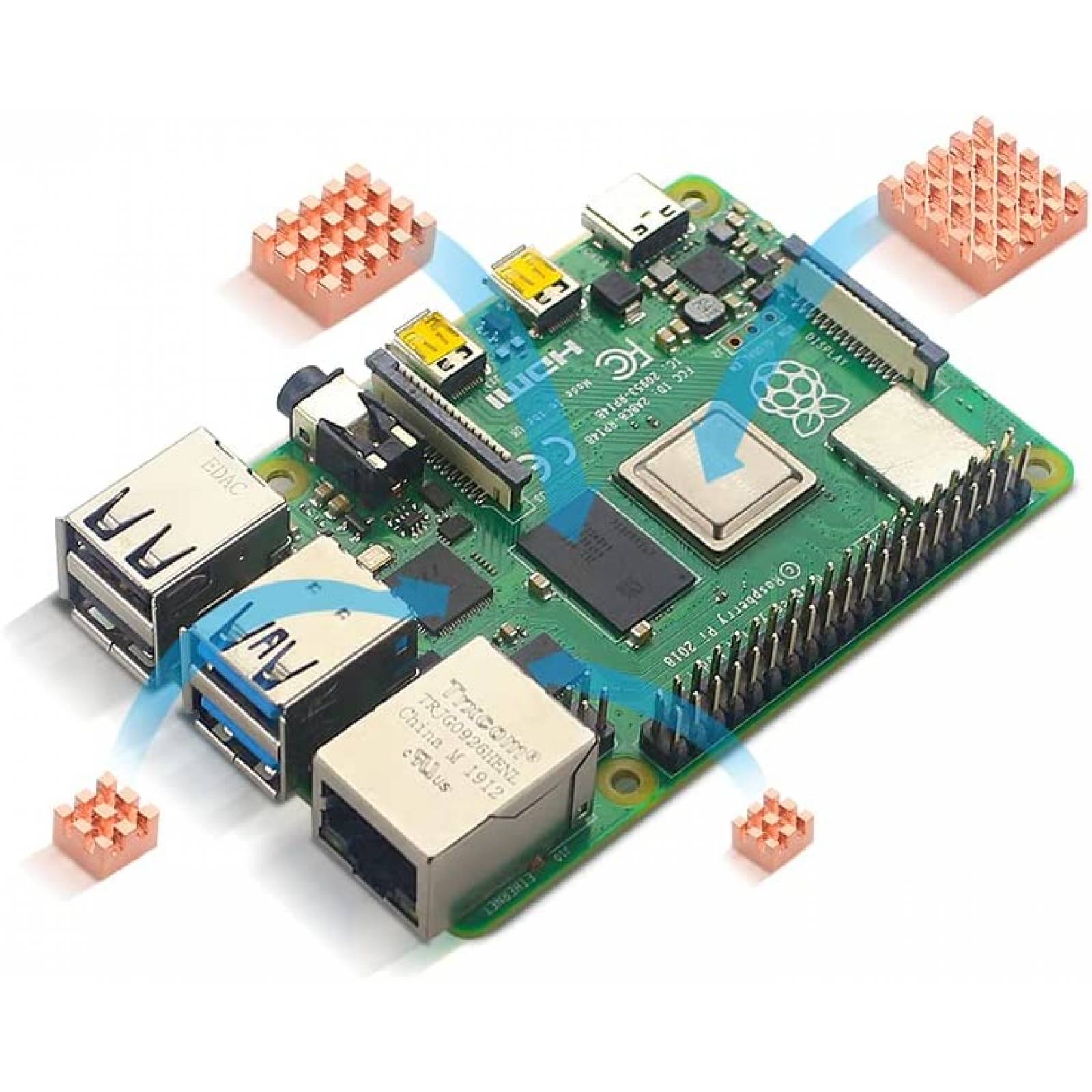 Kit Raspberry Pi 4 RasTech Con Fuente De Alimentacion -Negro