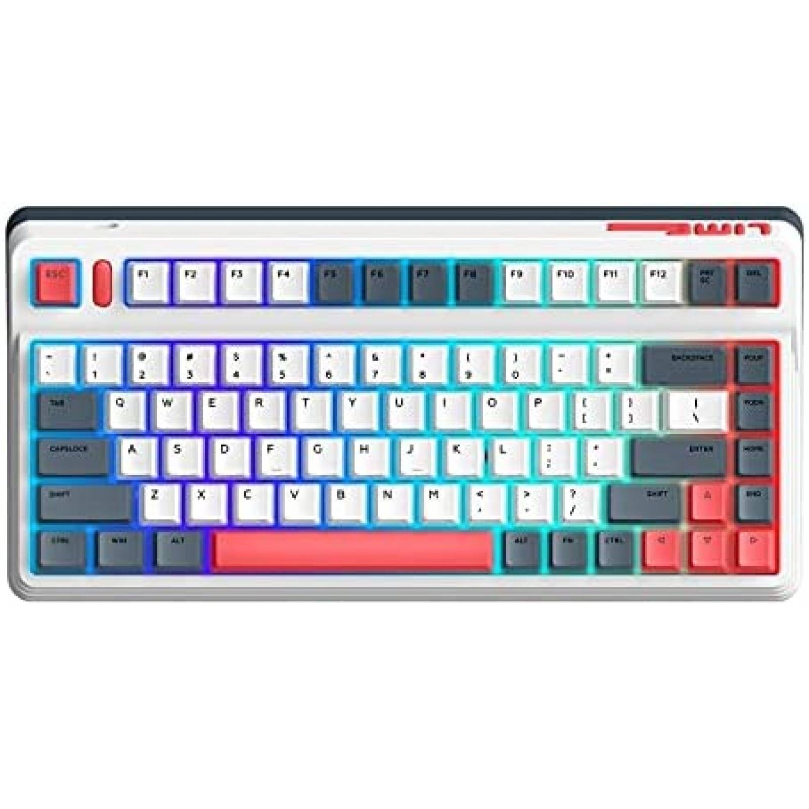 Teclado Gamer iQunix L80 LED RGB Inalambrico 2.4G -Blanco