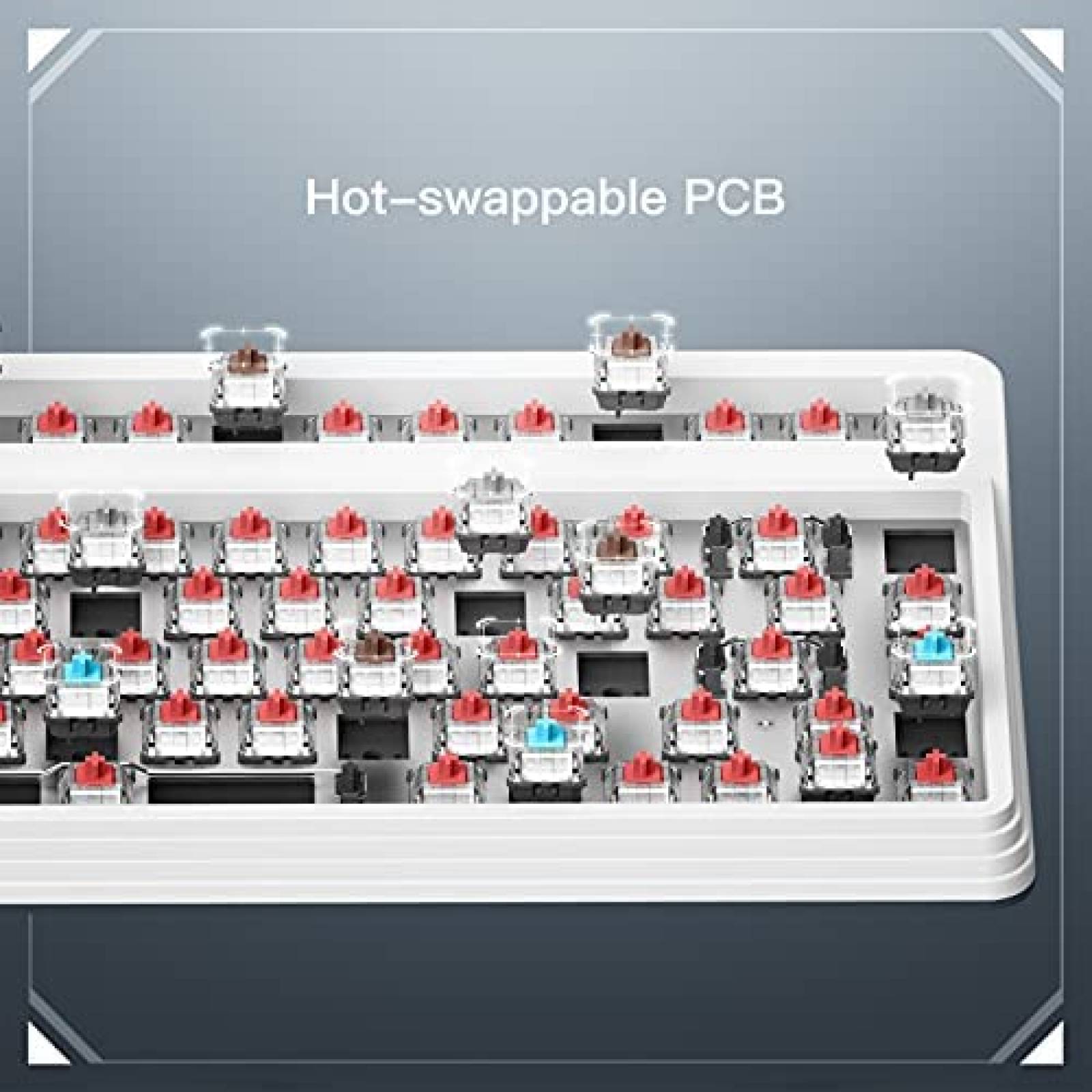 Teclado Gamer iQunix L80 LED RGB Inalambrico 2.4G -Blanco