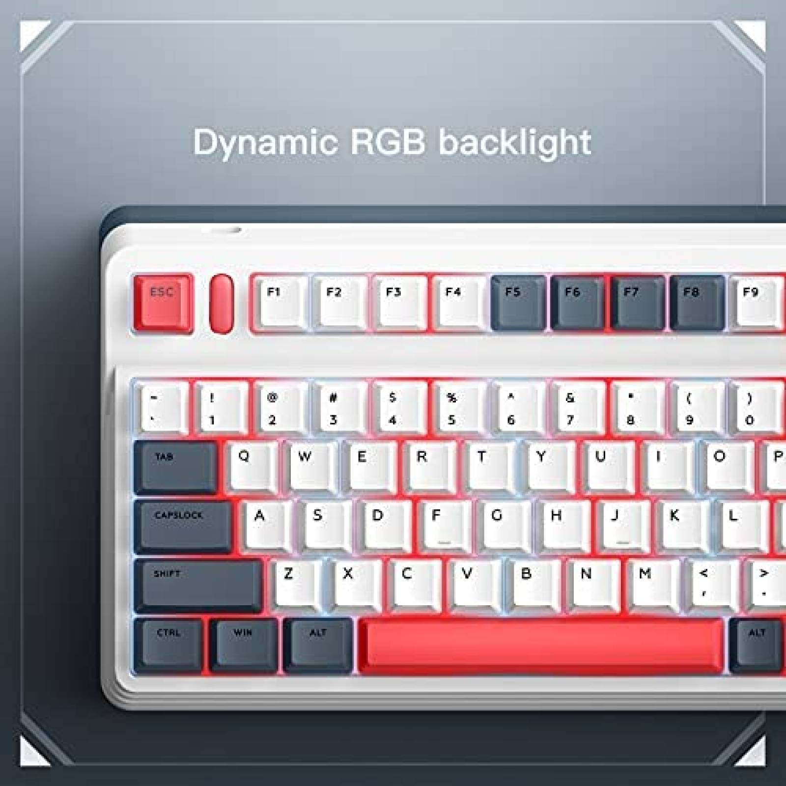 Teclado Gamer iQunix L80 LED RGB Inalambrico 2.4G -Blanco