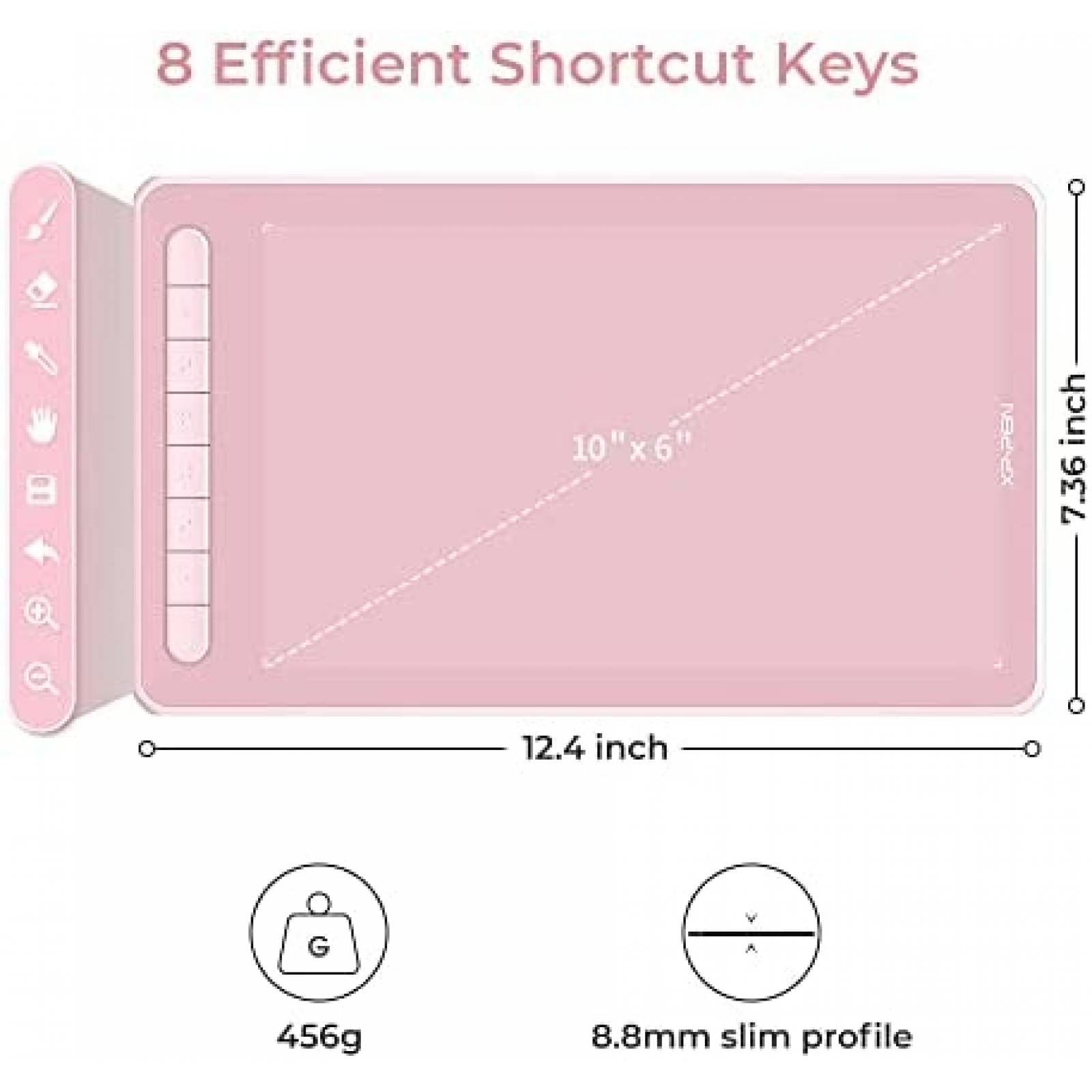 Tableta Grafica XP-Pen Deco L 10"x6" con Lapiz optico -Rosa