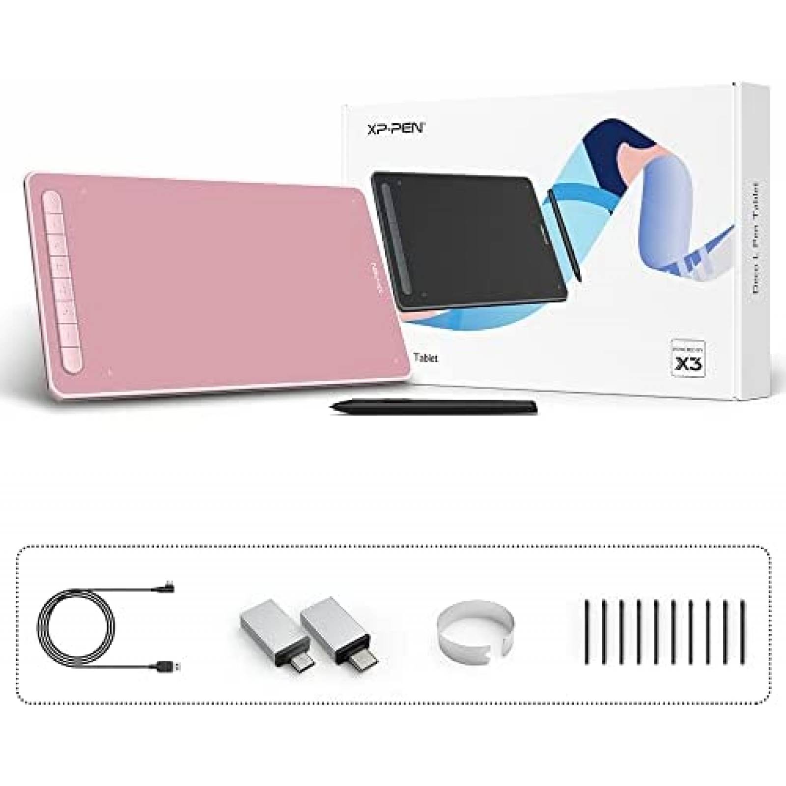 Tableta Grafica XP-Pen Deco L 10"x6" con Lapiz optico -Rosa