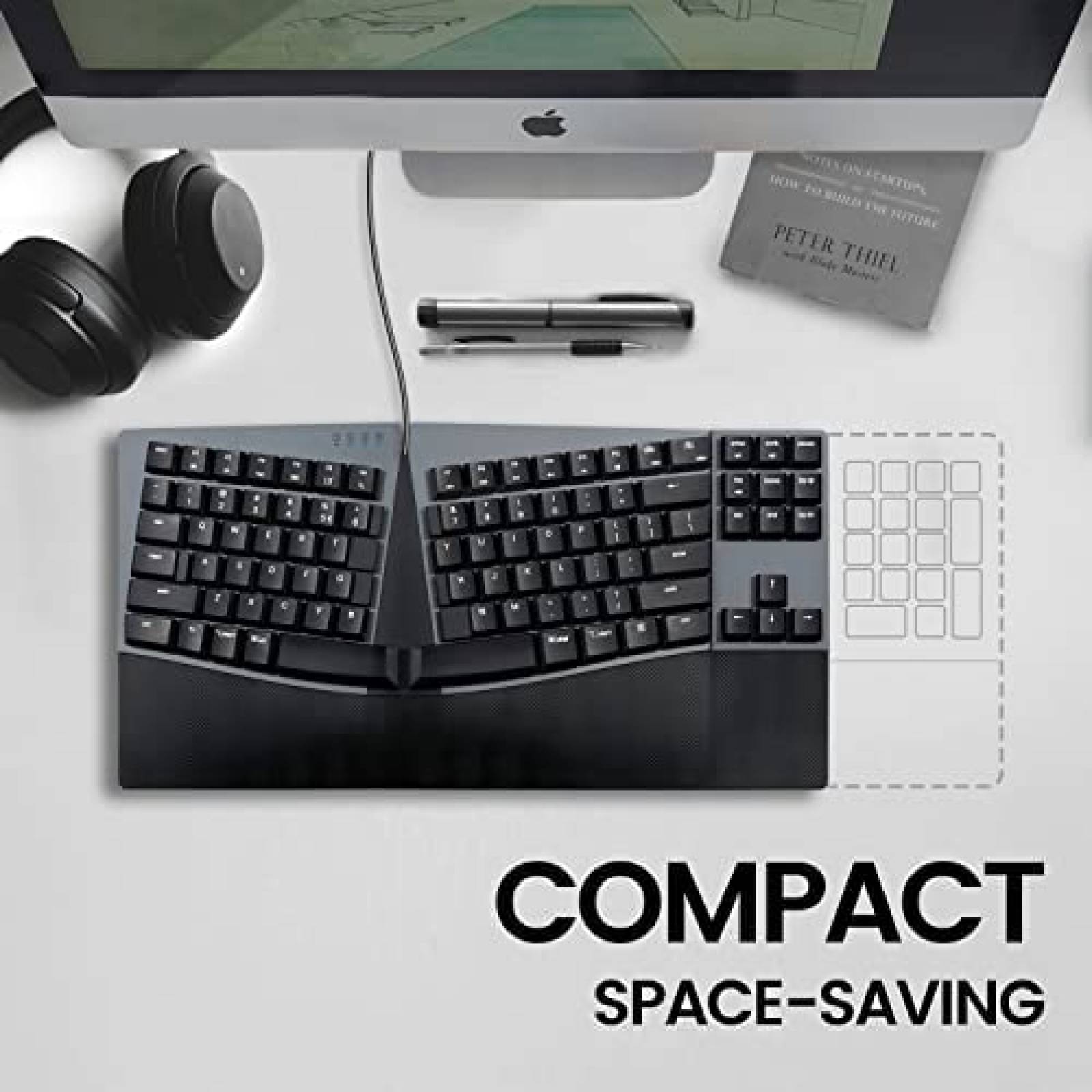 Teclado Gamer Perixx Alambrico Ergonomico Mecanico -Negro