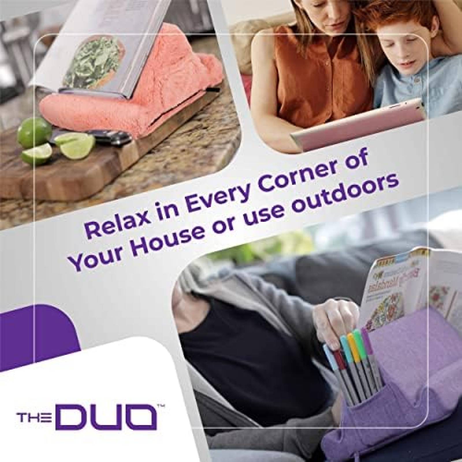 Soporte Ajustable The Duo de Almohada para Tablet -Rosa