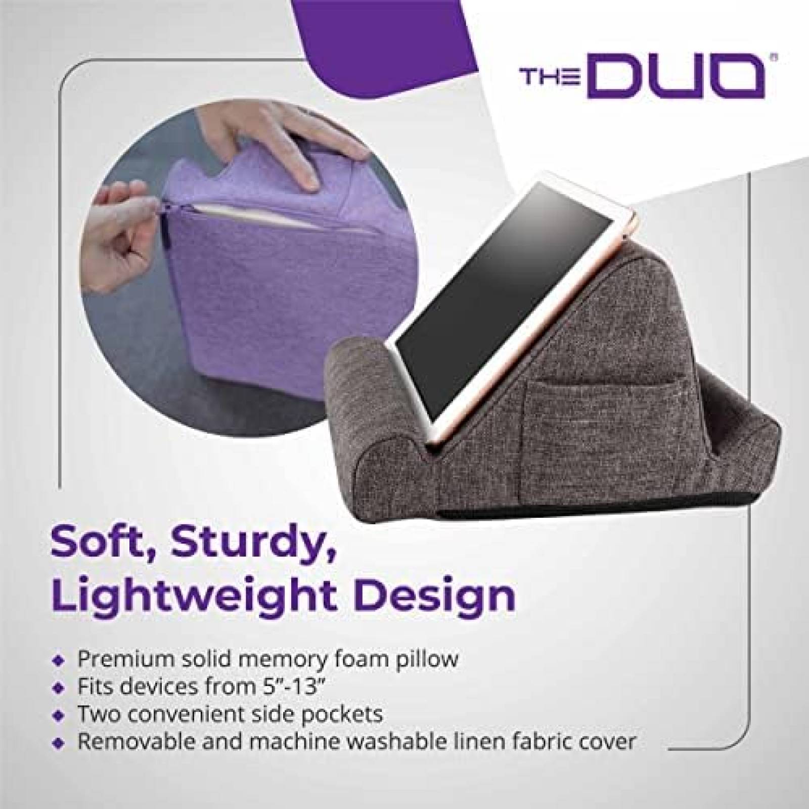 Soporte Ajustable The Duo de Almohada para Tablet -Rosa