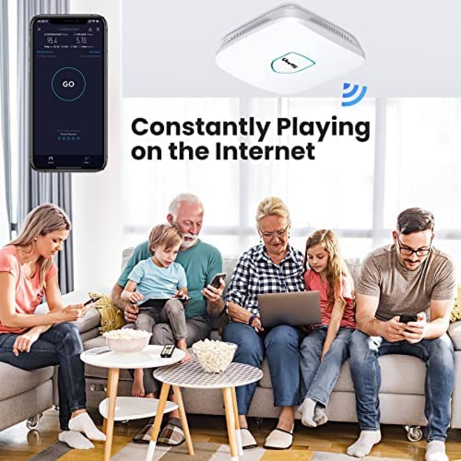 Punto de Acceso WiFi UeeVii WiFi 6 2.4G/5.8G 1775Mbps -Blan