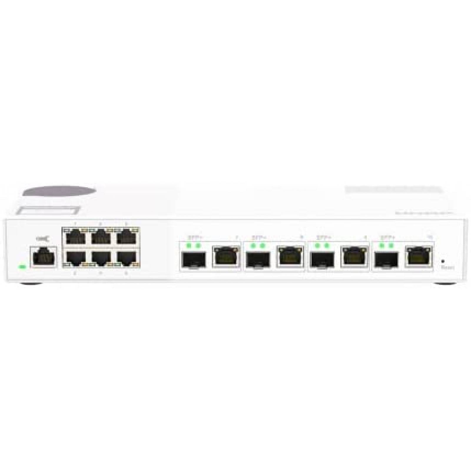 Switch Ethernet QNAP 4 Puertos 10GbE 6 Puertos 2.5GbE
