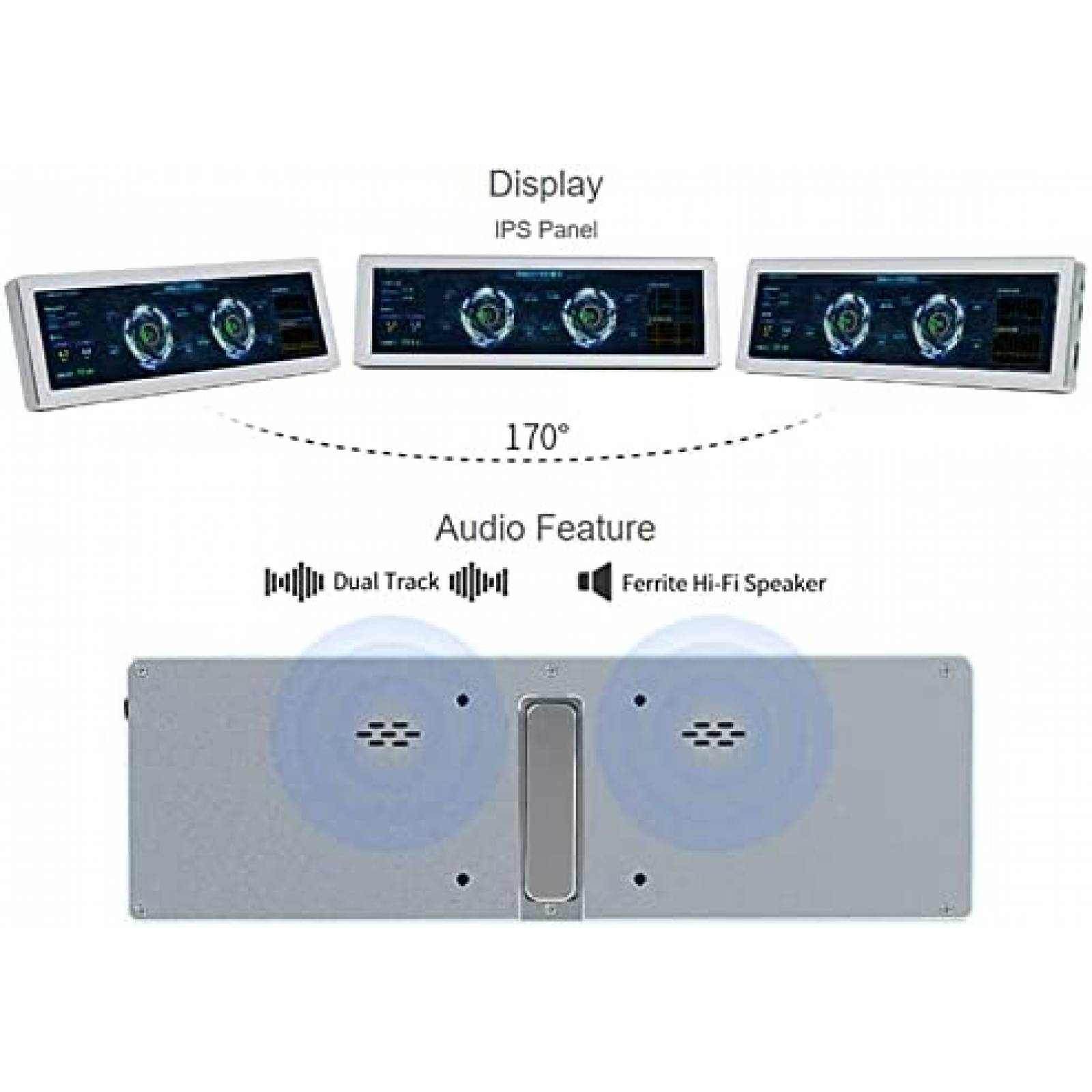Monitor IPS Waveshare 8.8" para Raspberry Pi Jetson Nano