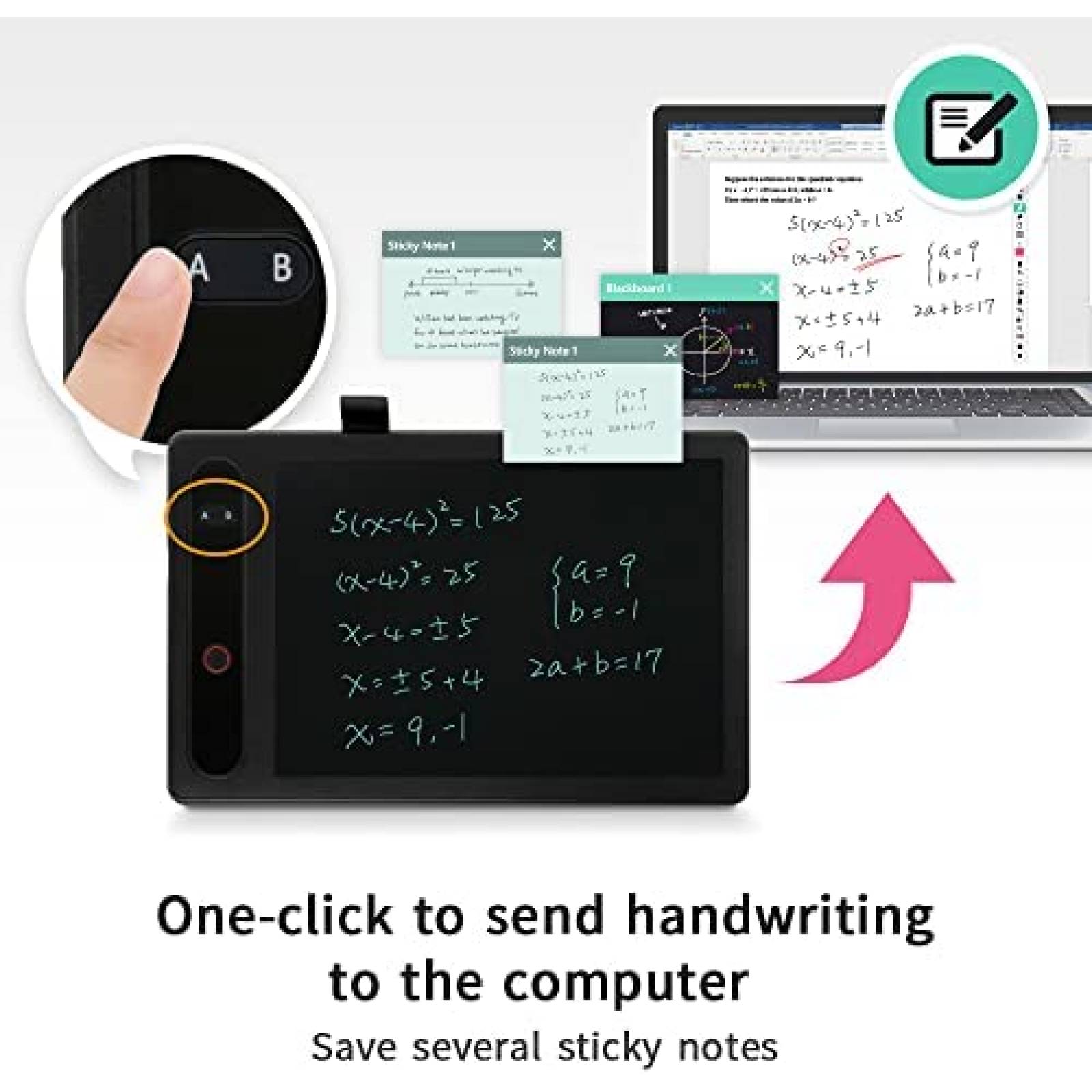 Bloc de Notas Digital PenPower 10'' Escritura a Mano -Negro
