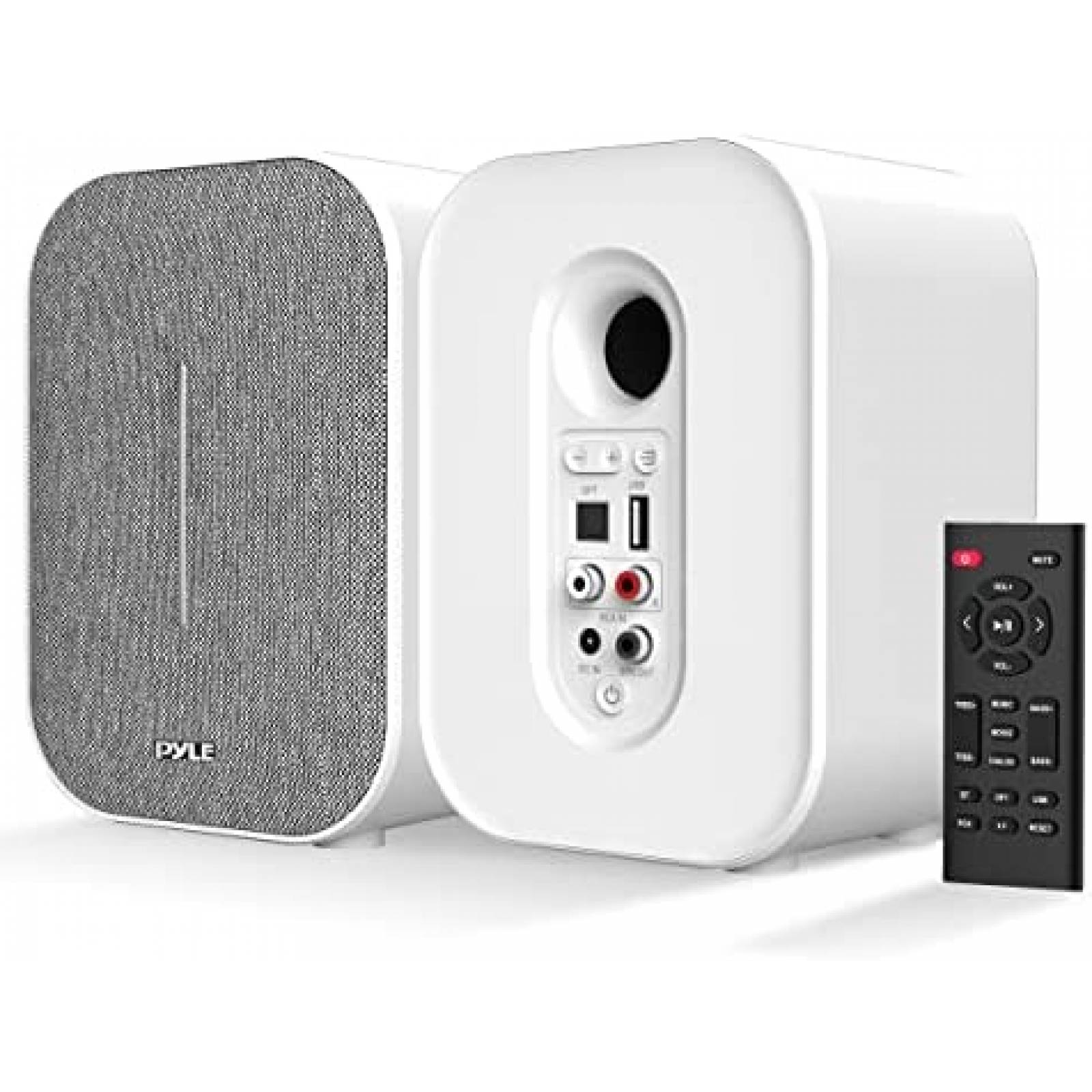 Par de Bocinas Bluetooth Plye PBKST33 50W Rca Aux -Blanco