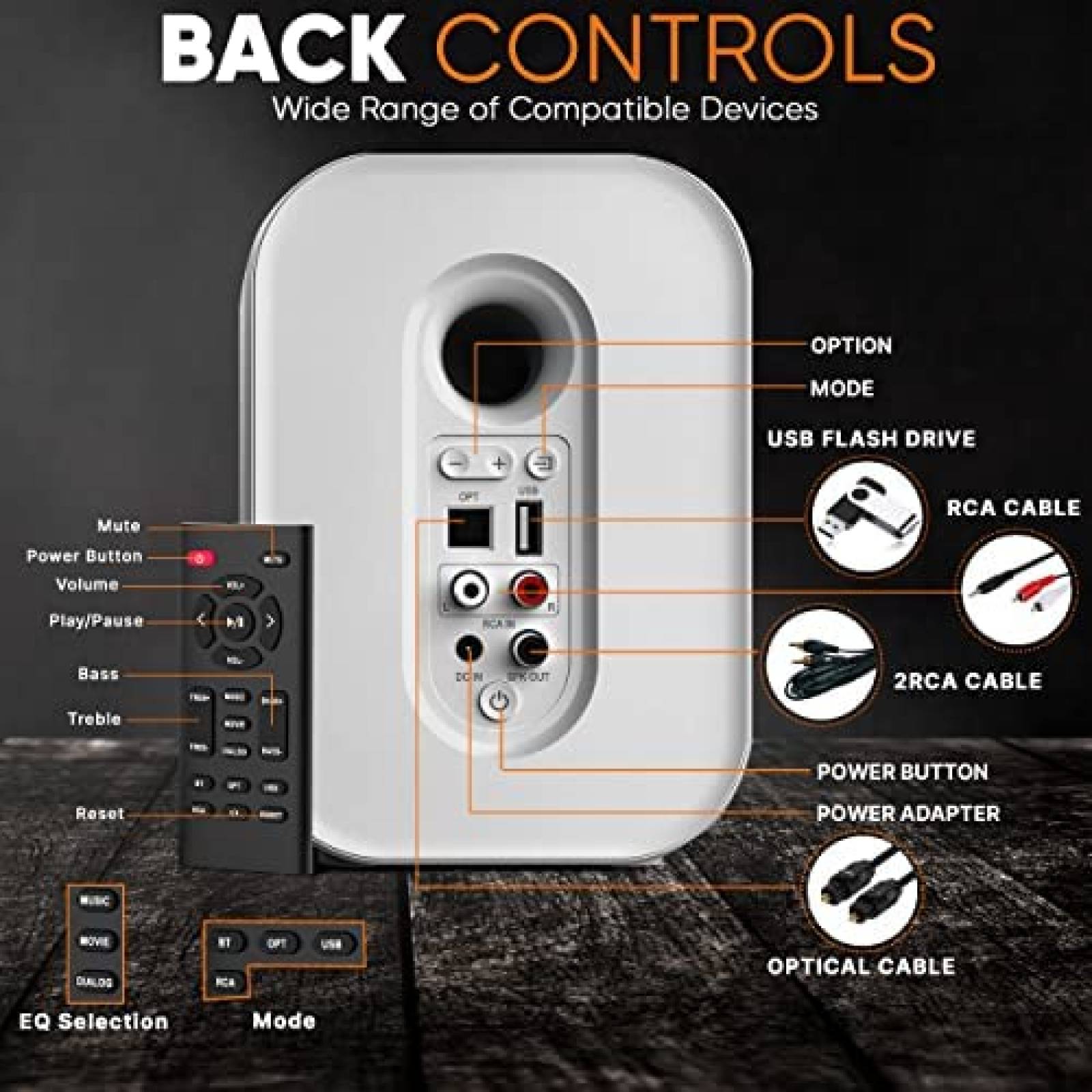 Par de Bocinas Bluetooth Plye PBKST33 50W Rca Aux -Blanco