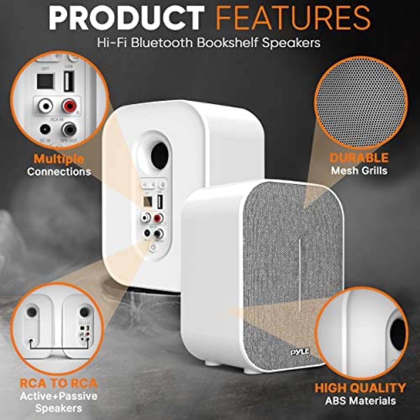 Par de Bocinas Bluetooth Plye PBKST33 50W Rca Aux -Blanco