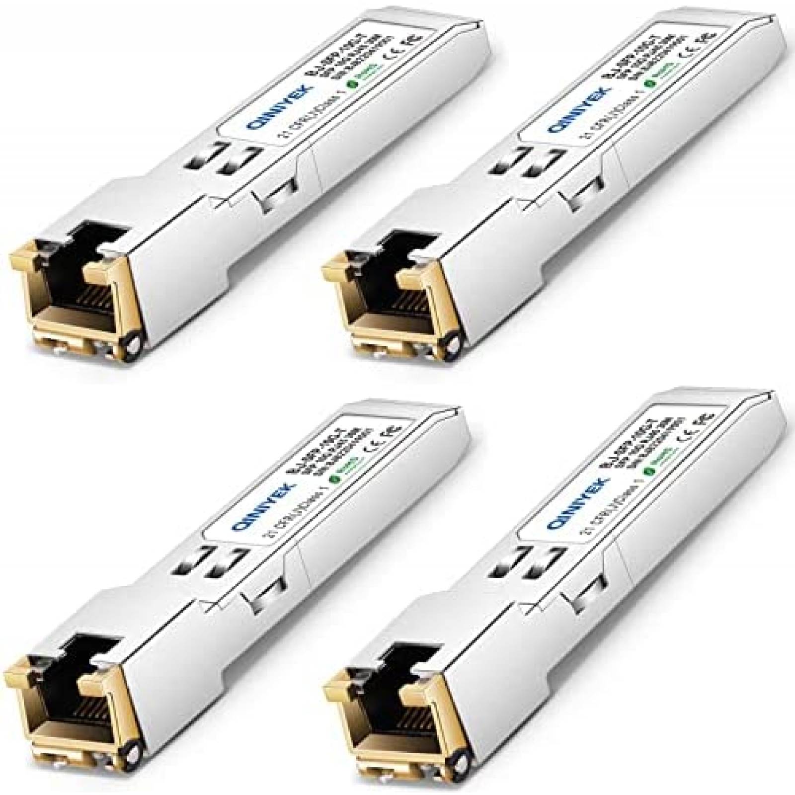Transceptor de Red QINIYEK 10GBase-T SFP+ 30m Cisco 4 Pzs