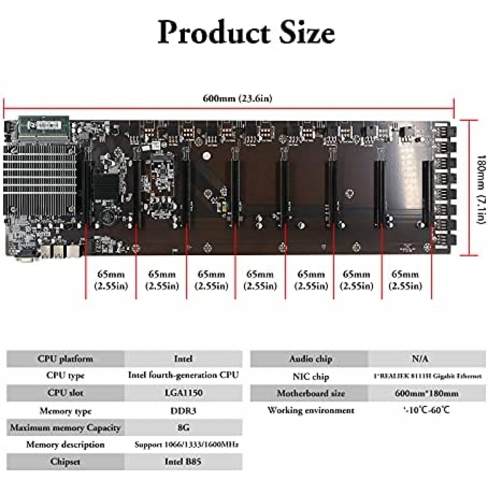 Tarjeta Madre MLLIQUEA B85 para Minar Bitcoin -Negro