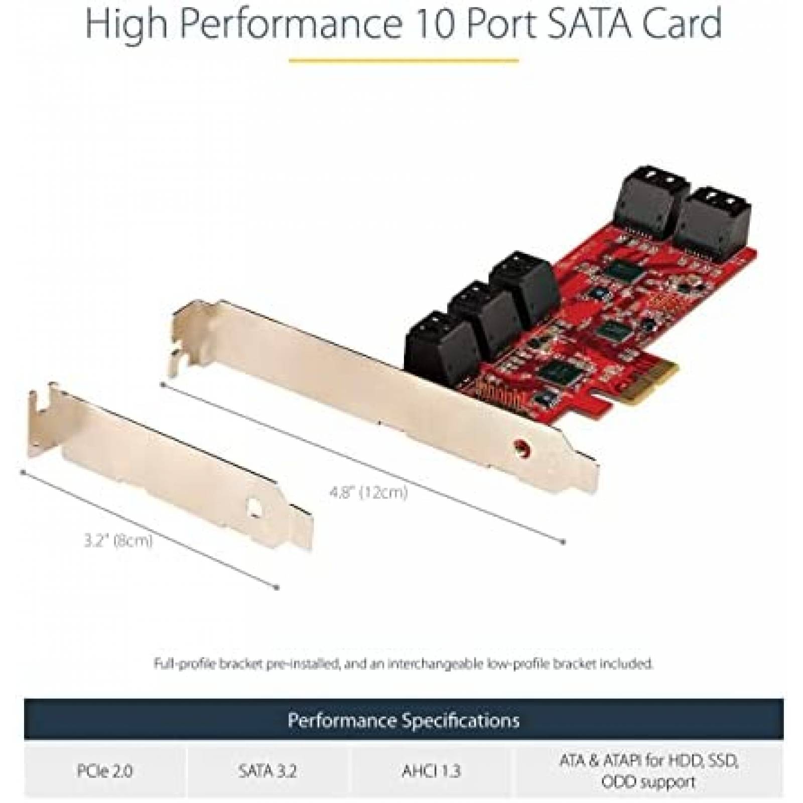 Tarjeta PCIe Adaptadora StarTech 10 Puertos PCIe SATA 3.0