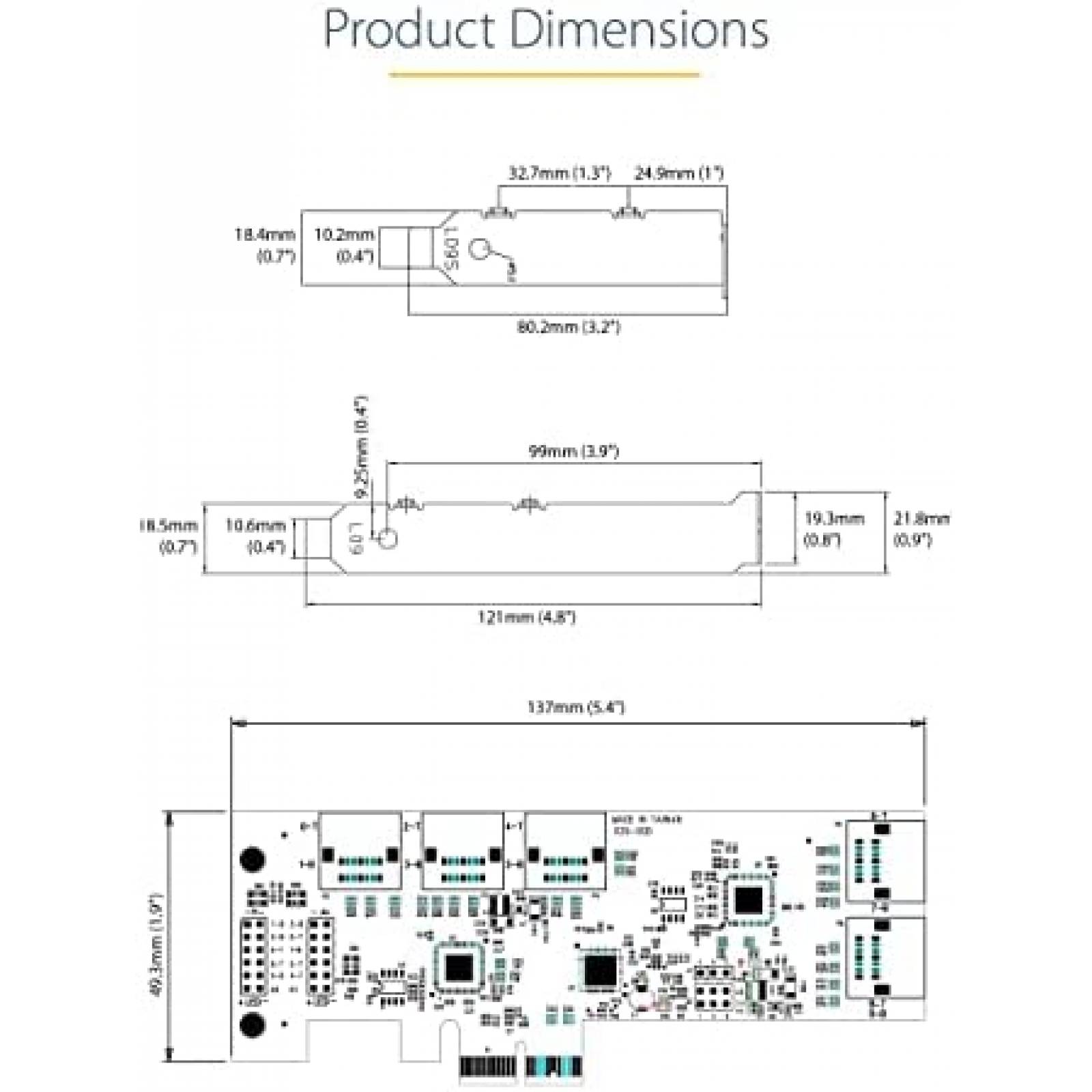 Tarjeta PCIe Adaptadora StarTech 10 Puertos PCIe SATA 3.0
