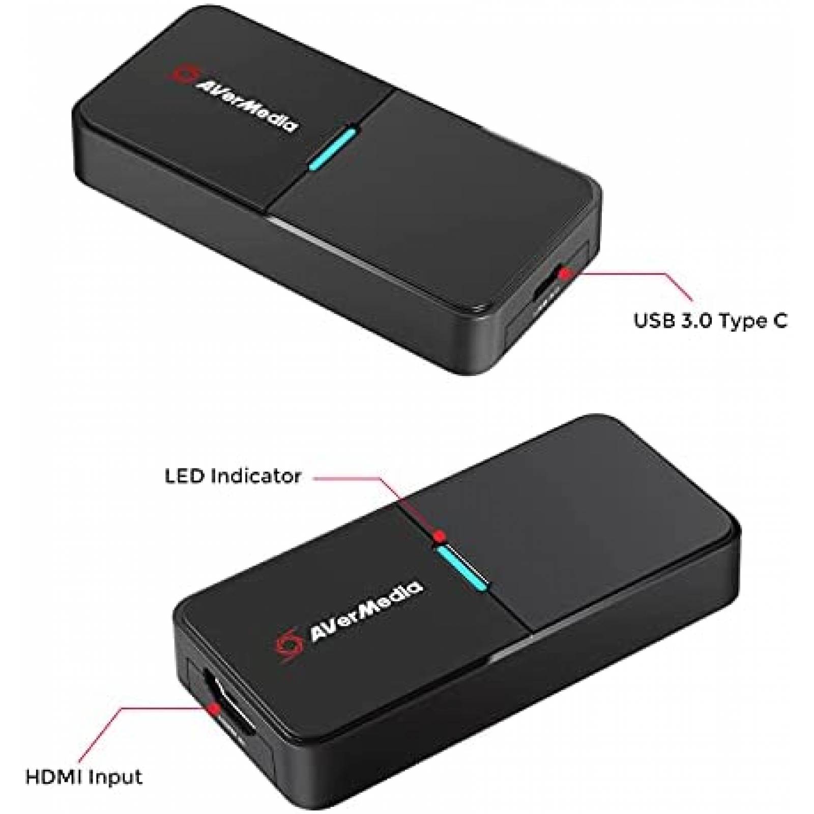 Capturadora de Video AVerMedia BU113 Streamer 4K HDMI USB-C