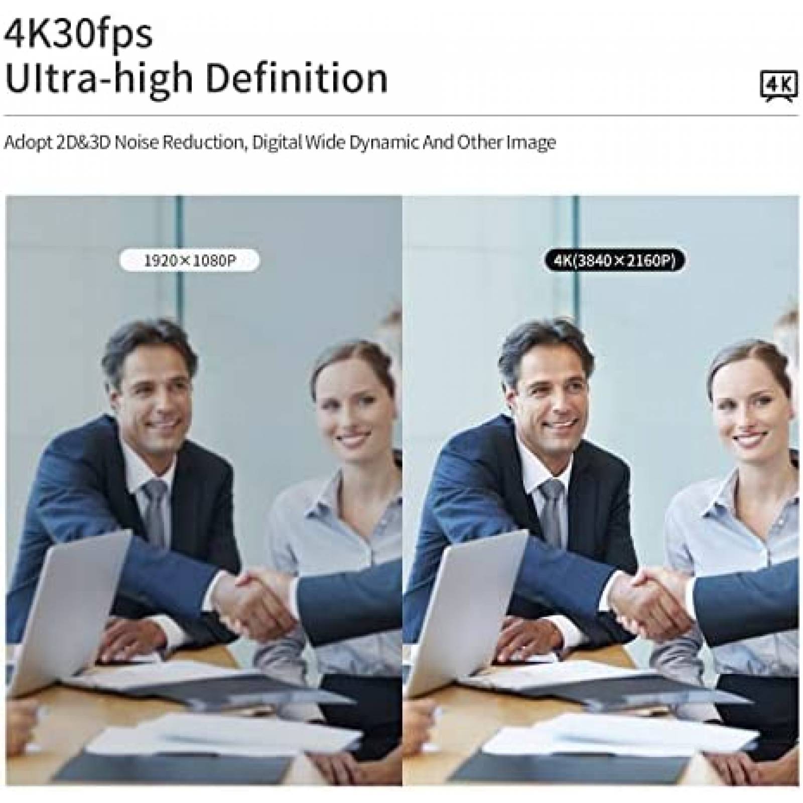 Webcam de Conferencias Szoomsy 4K PTZ 3x Zoom USB -Negro