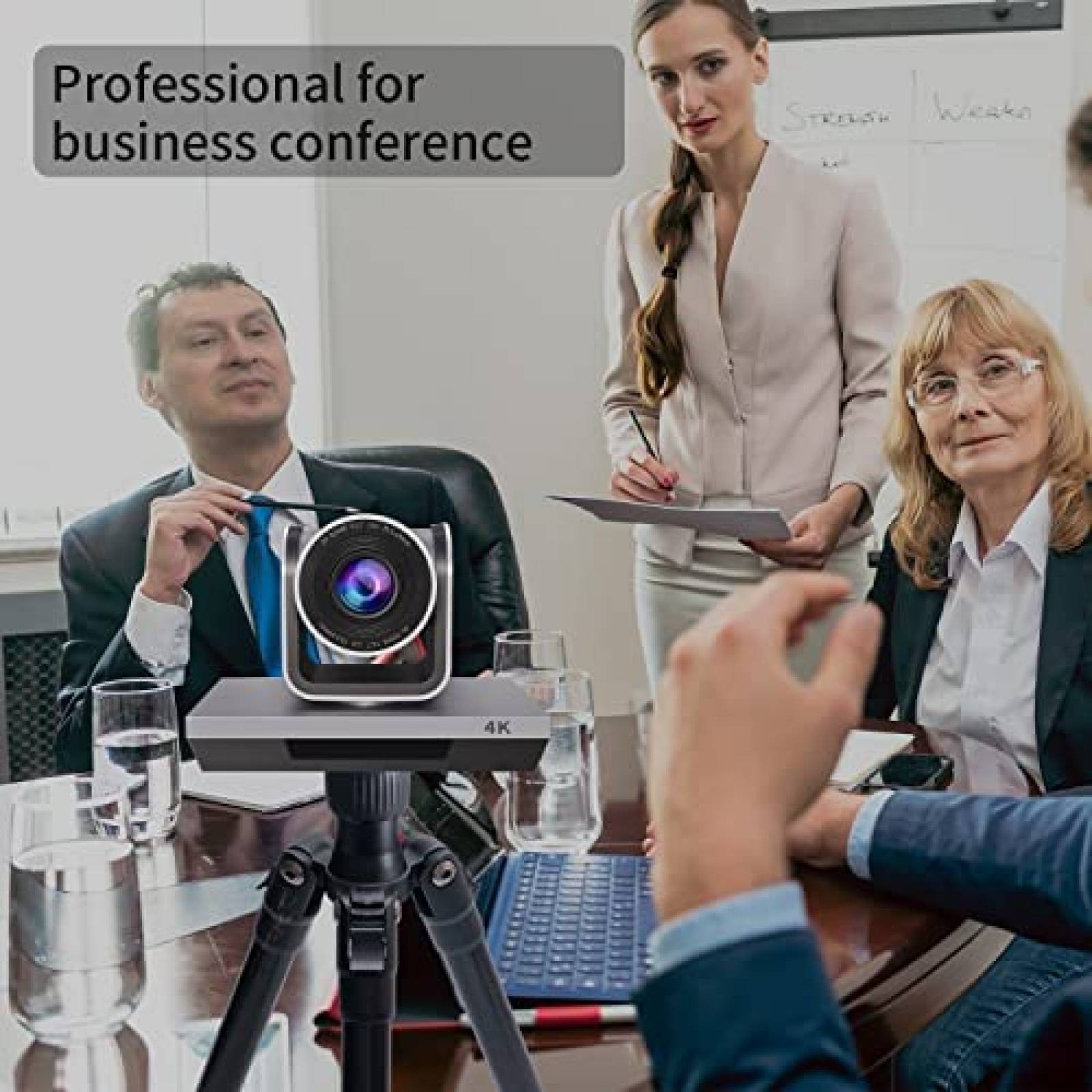 Webcam de Conferencias Szoomsy 4K PTZ 3x Zoom USB -Negro
