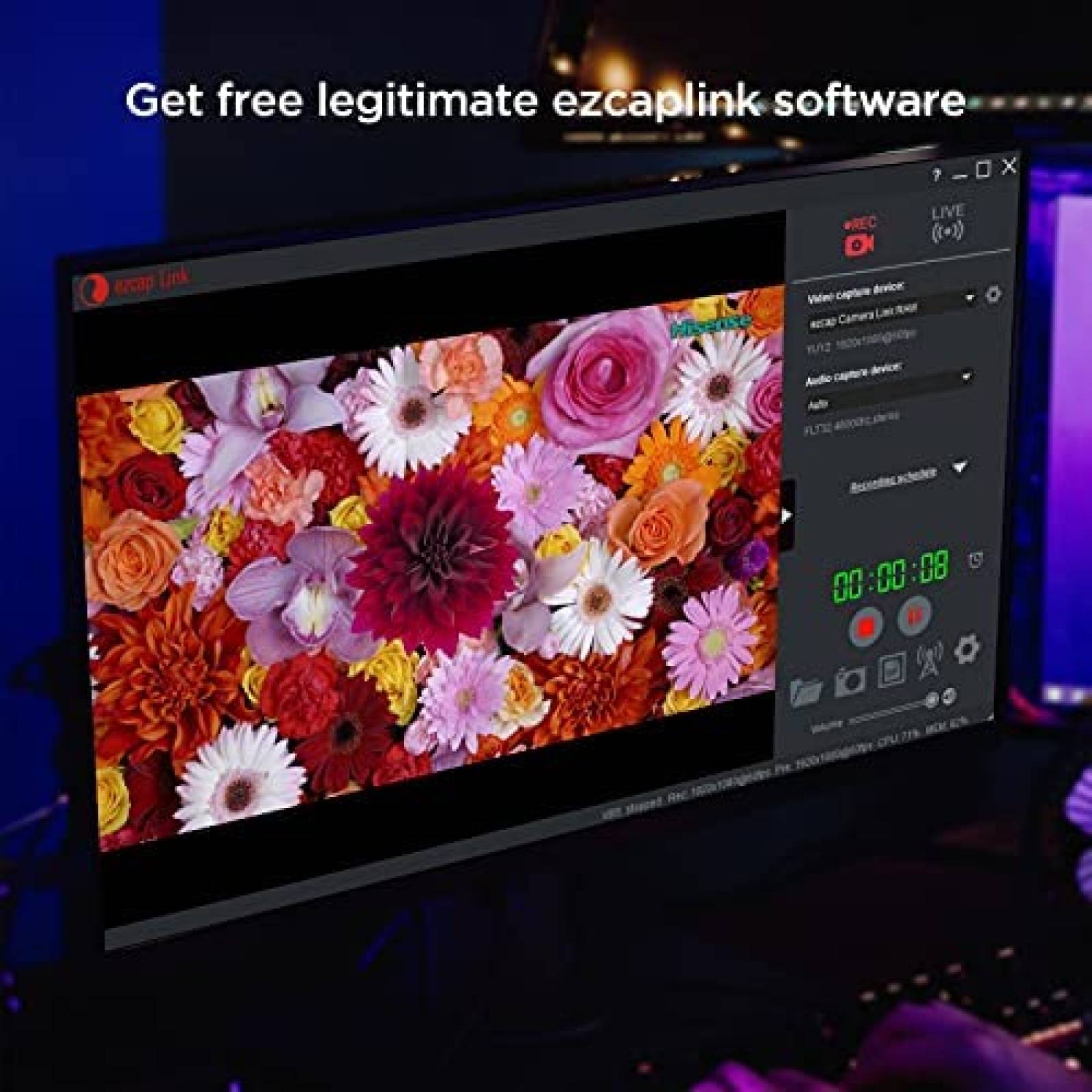 Tarjeta Capturadora de Video Ezcap Interna 4K HDMI Gamer