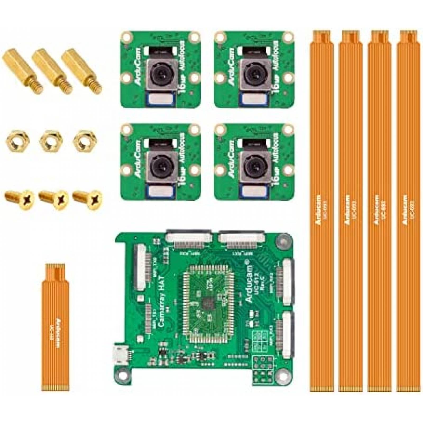 Kit Camaras Arducam 16MP Autoenfoque para Raspberry Pi -Verd