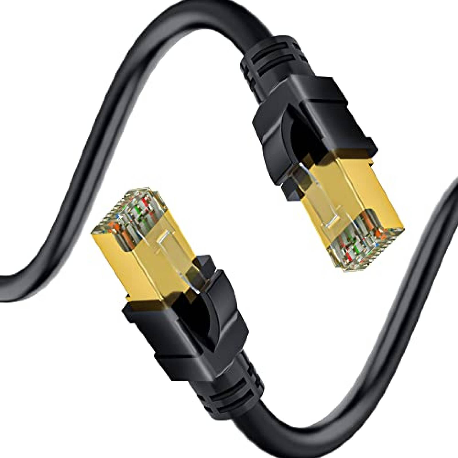 Cable Ethernet UTP SHINEKEE Cat8 400 Pies Cobre -Negro