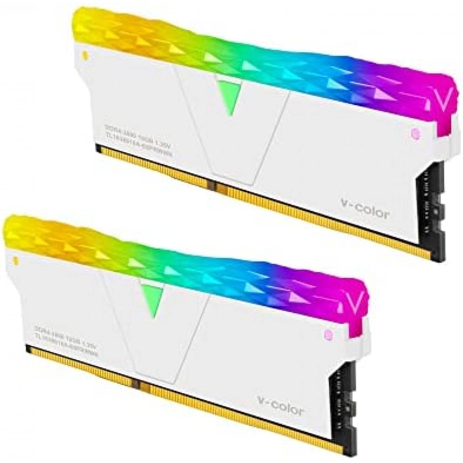 Memoria RAM V-COLOR 32 GB (2 X 16 GB) DDR5 -Blanco