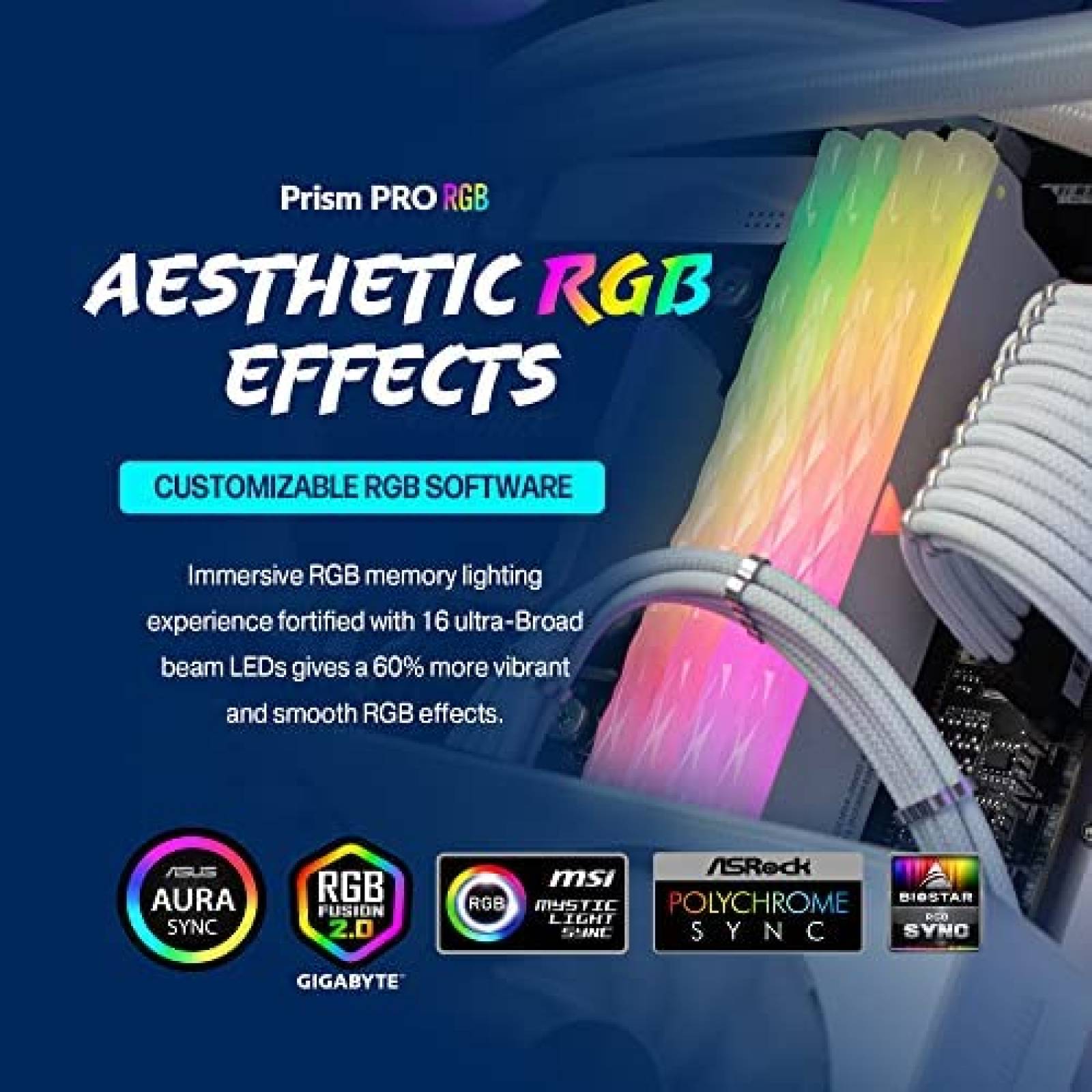 Memoria RAM V-COLOR 32 GB (2 X 16 GB) DDR5 -Blanco