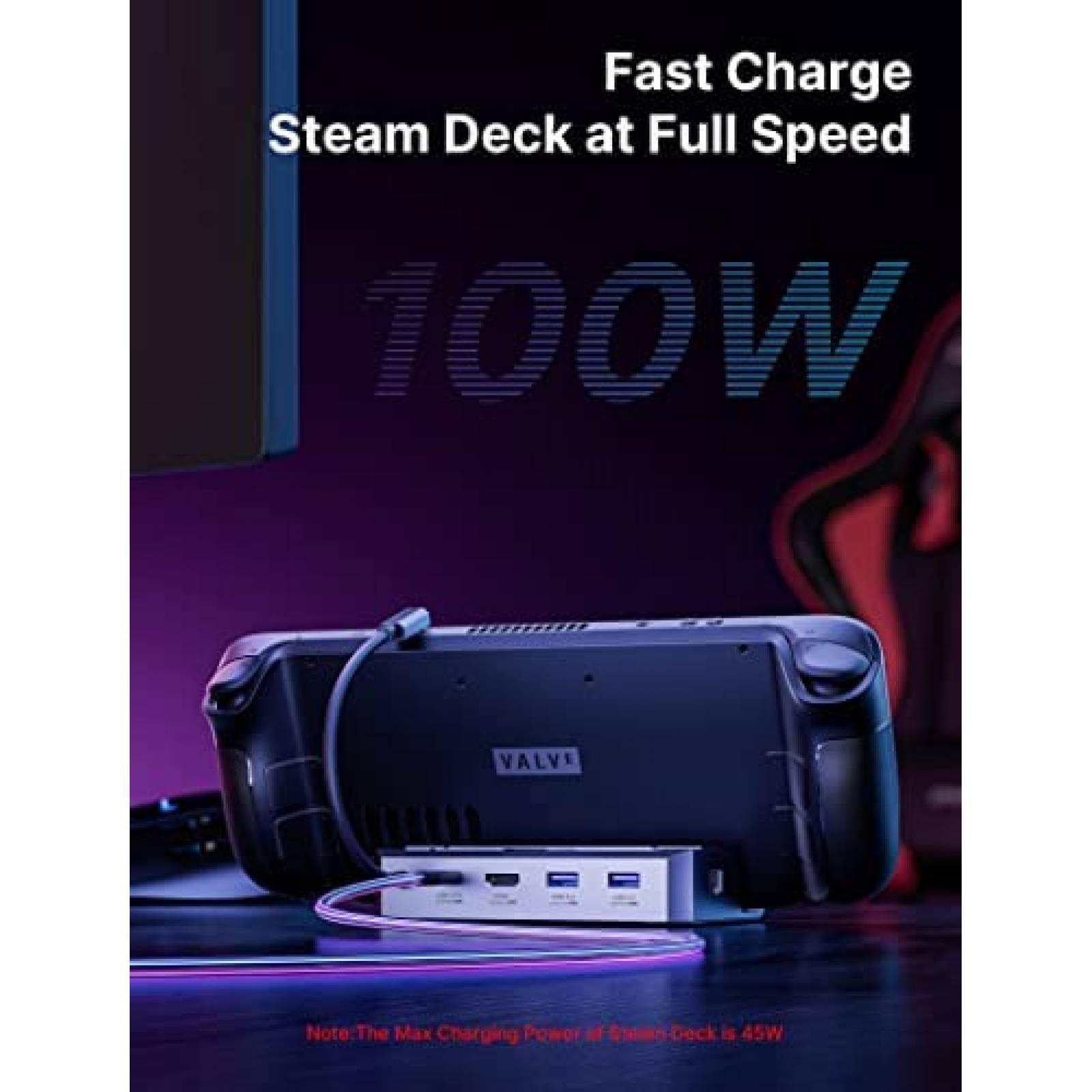 Docking Station JSAUX M.2 para Steam Deck NVMe SSD 4K 60Hz