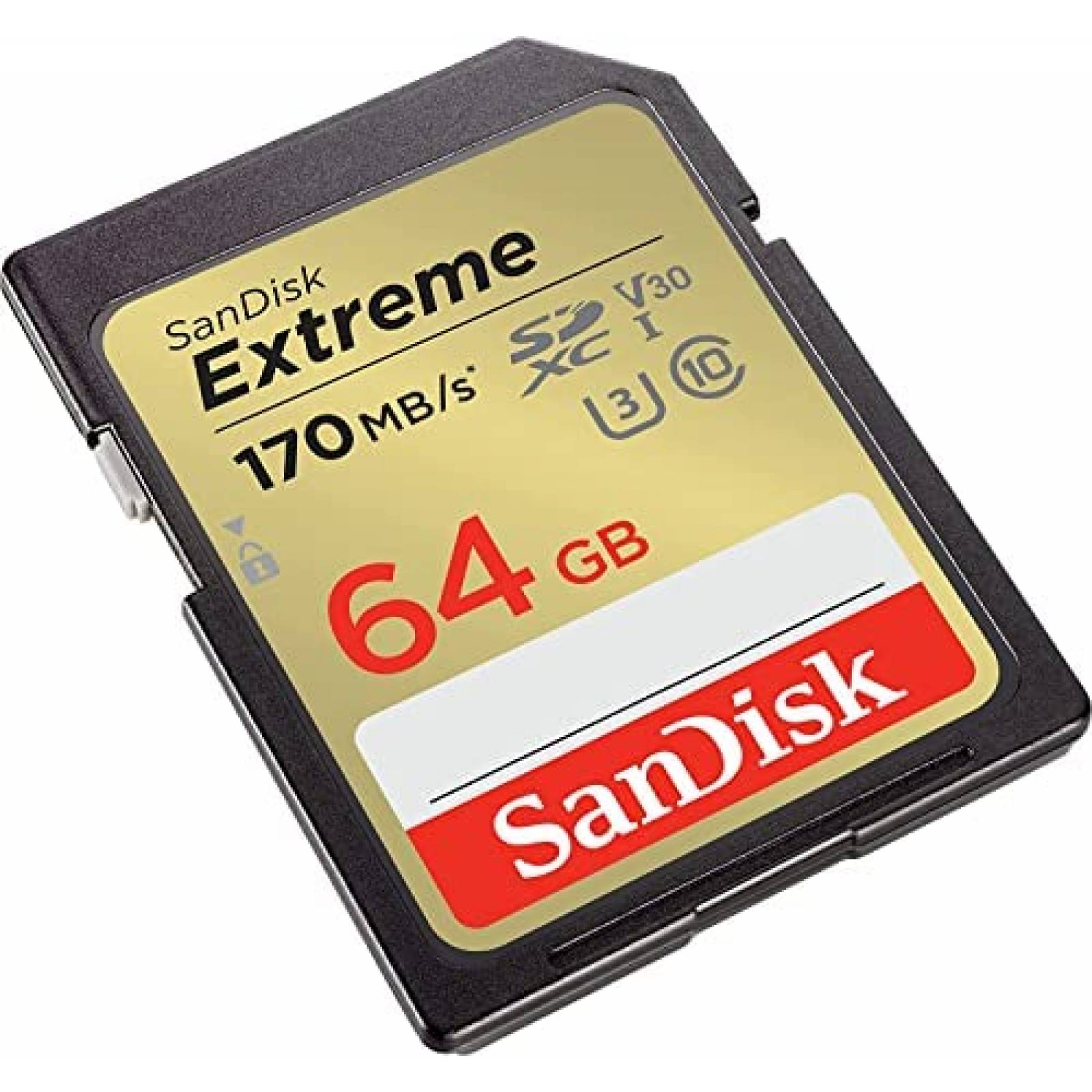 10pz Tarjeta de Memoria SanDisk SD 64GB 170MBs U3 V30