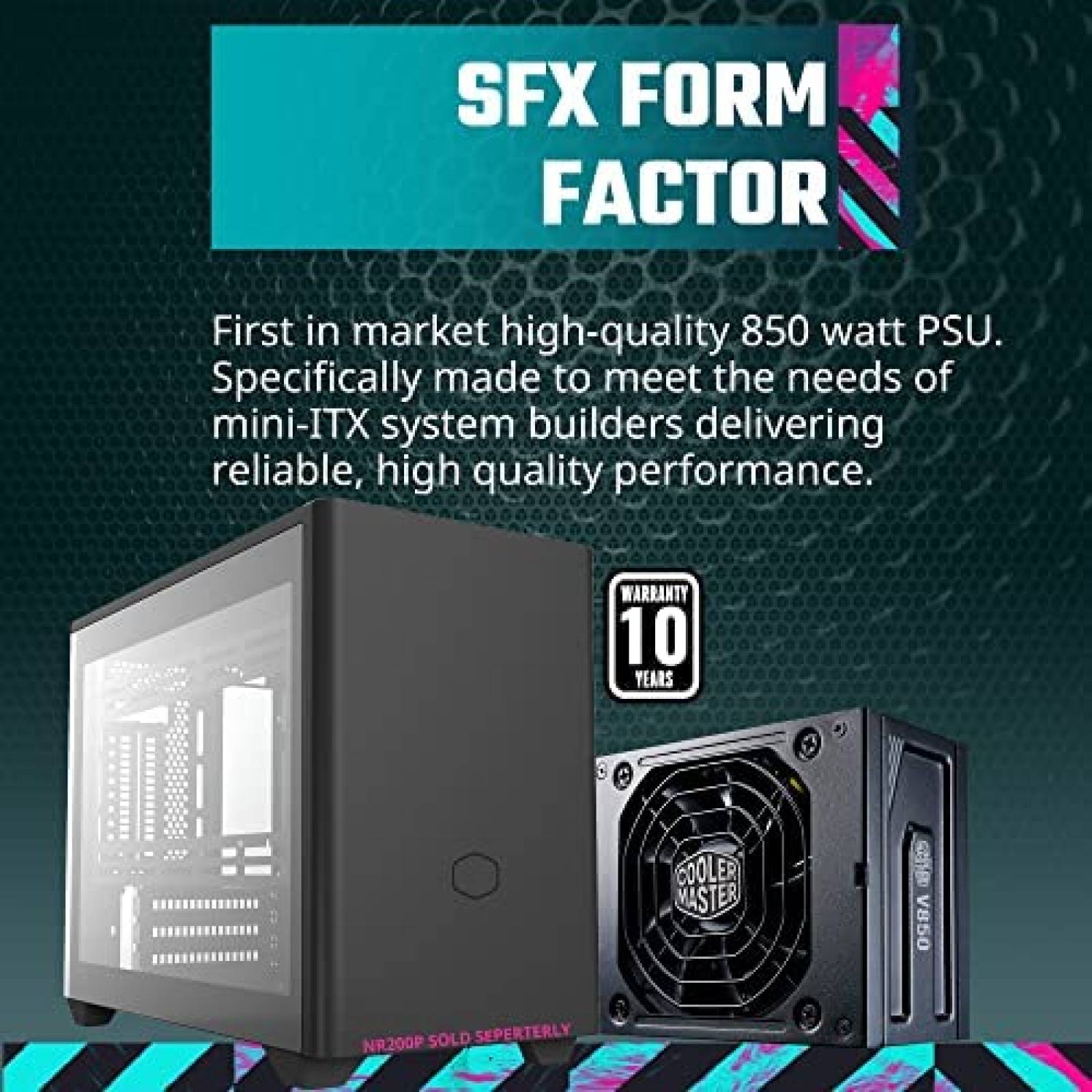 Fuente de Poder Cooler Master V850 SFX 80+ ATX Silencioso -N