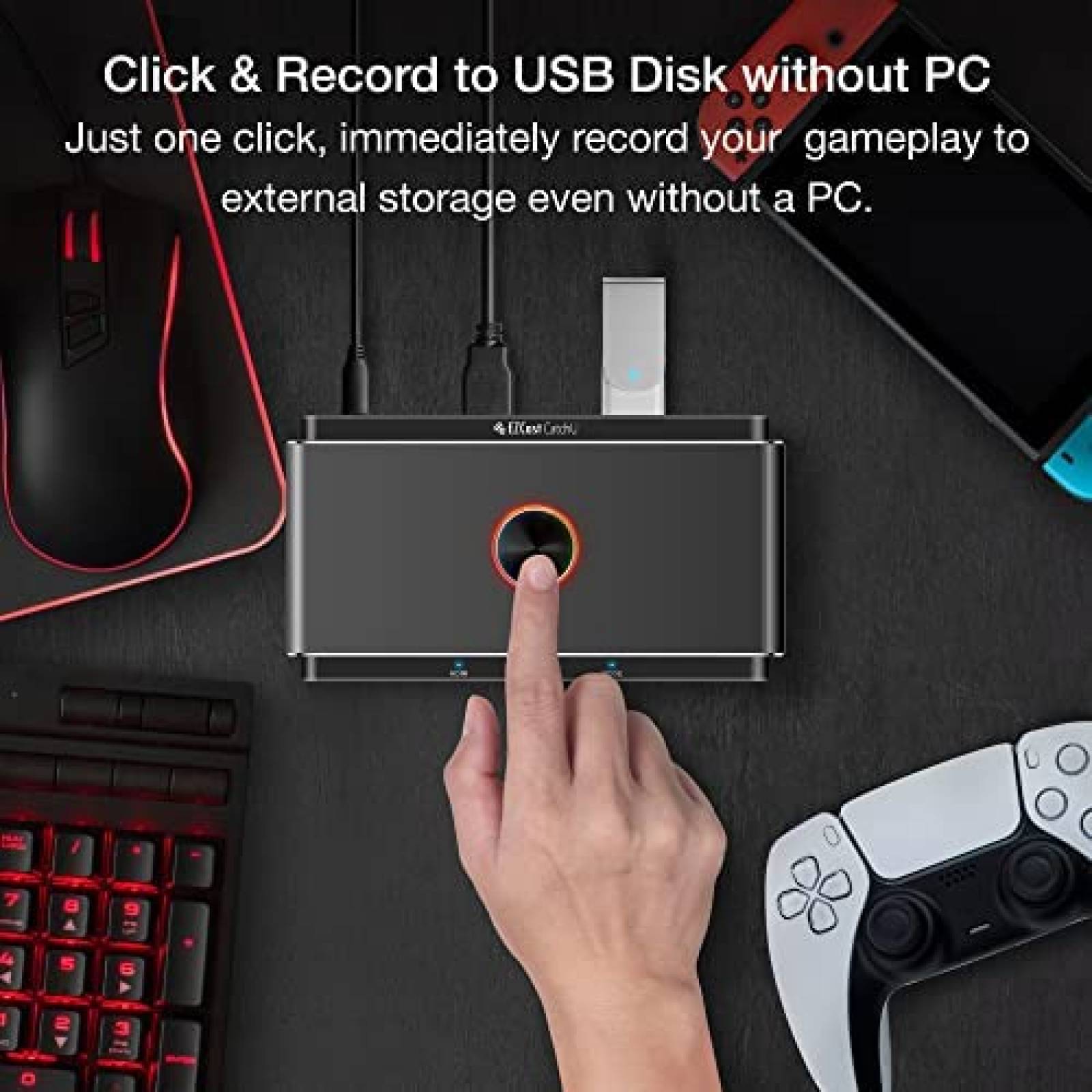 Capturadora de Video EZCast CatchU USB PC HDMI Gamer Stream