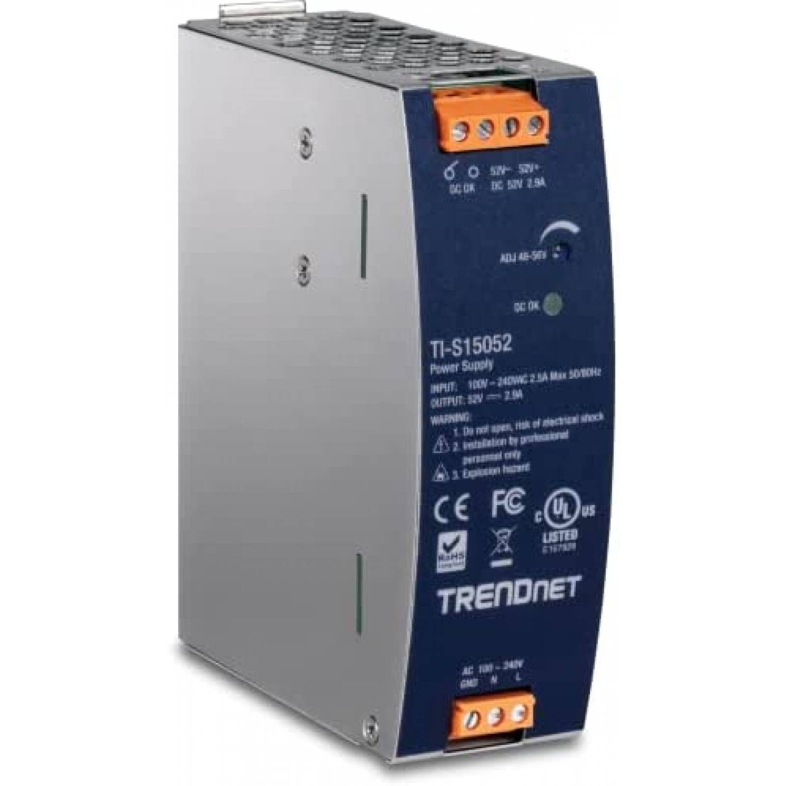 Fuente de alimentacion TRENDnet Industrial Riel DIN de 150 W