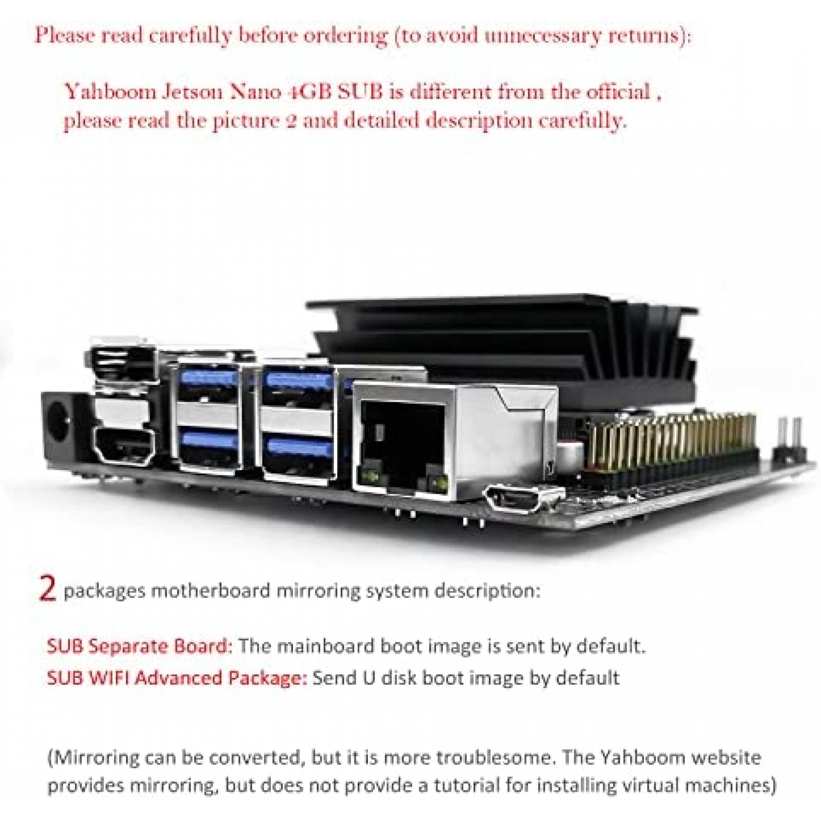 Kit de Desarrollo Yahboom Jetson Nano 4GB NVIDIA -Negro