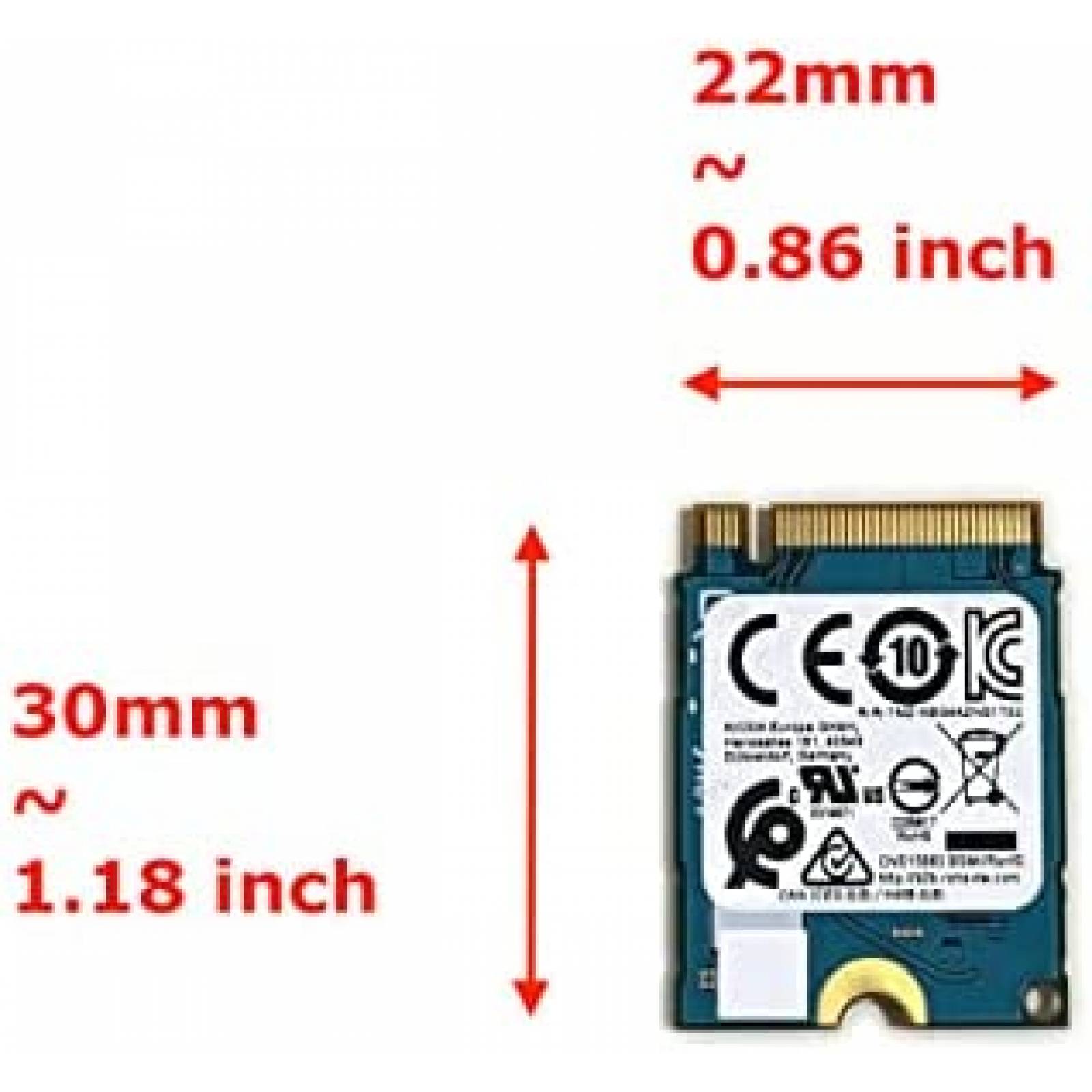 Disco SSD Kioxia BG4 1TB NVMe PCIe Gen 3 4x M.2 2230 1800MBs