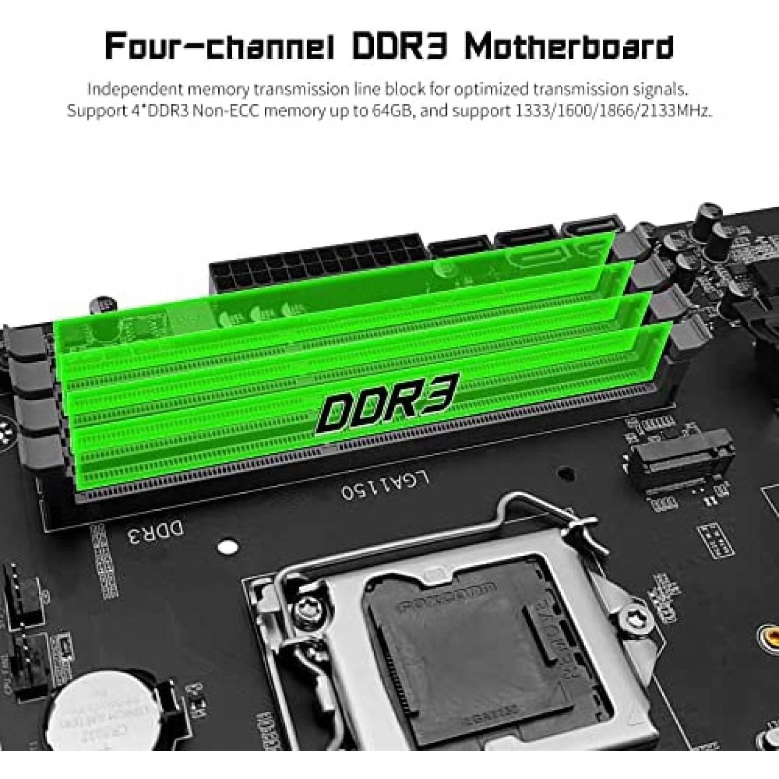 Tarjeta Madre Shangzhaoyuan H97M Pro LGA 1150 -Negro