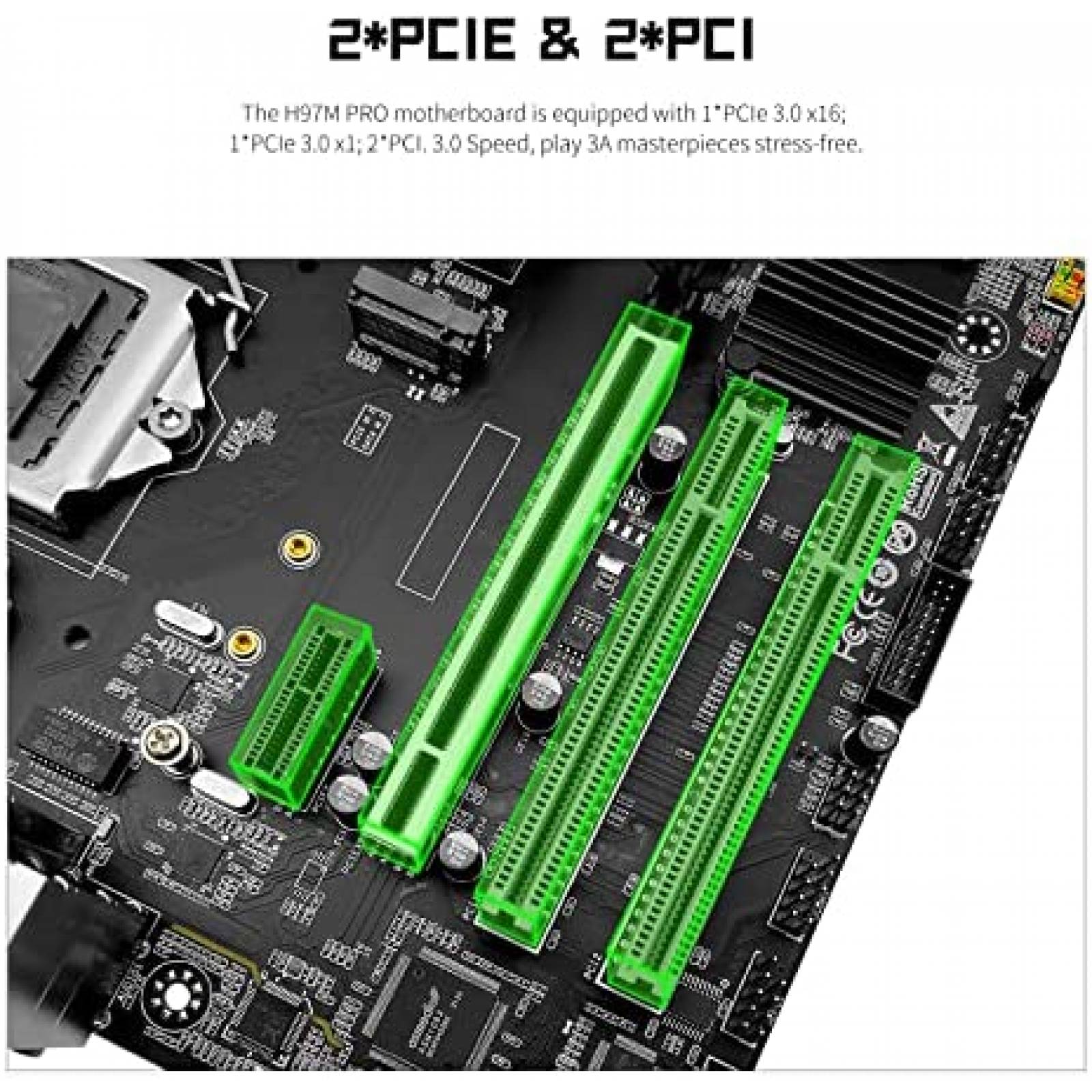 Tarjeta Madre Shangzhaoyuan H97M Pro LGA 1150 -Negro