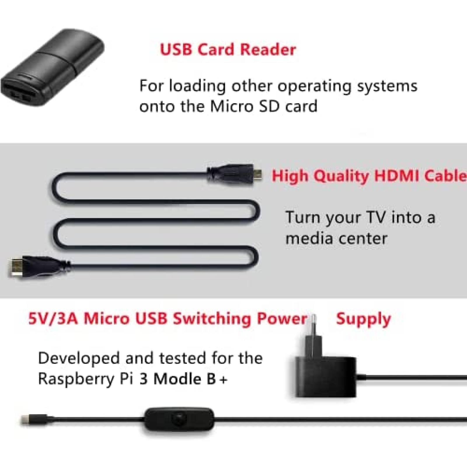Kit Raspberry Pi 3 RasTech Starter Model B con Memoria 32GB