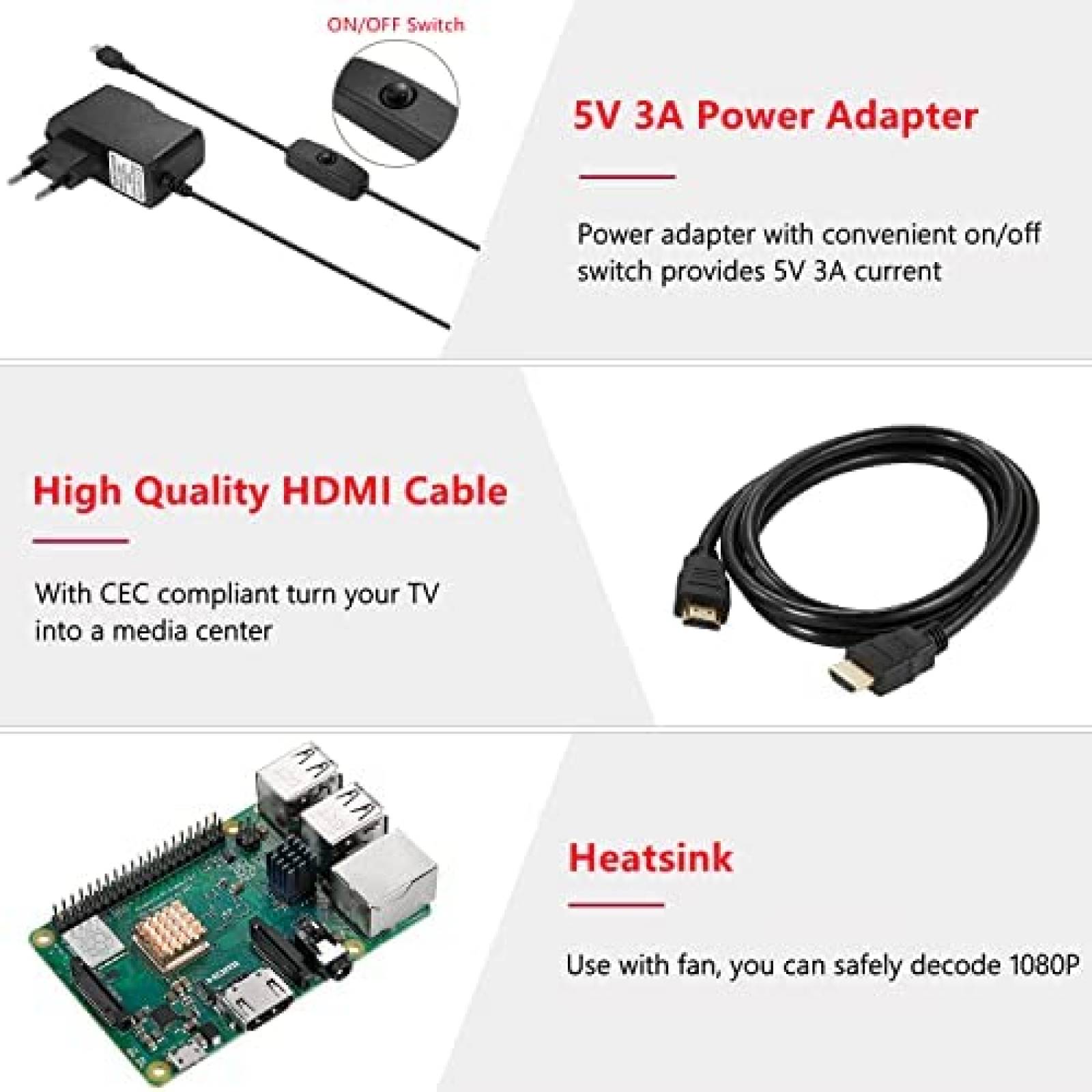 Kit Raspberry Pi 3 RasTech Starter Model B con Memoria 32GB