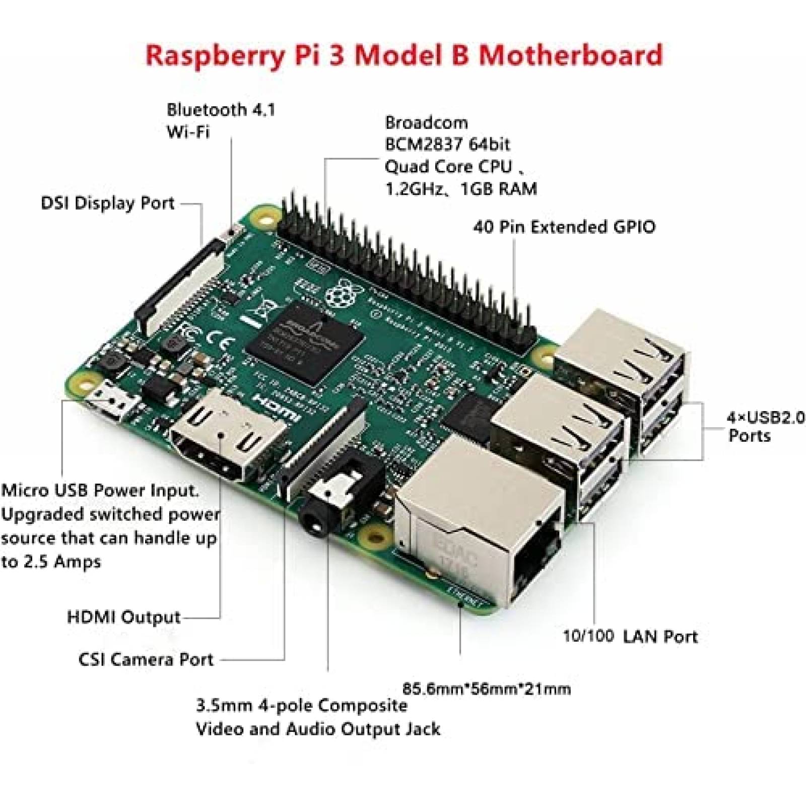 Kit Raspberry Pi 3 RasTech Starter Model B con Memoria 32GB