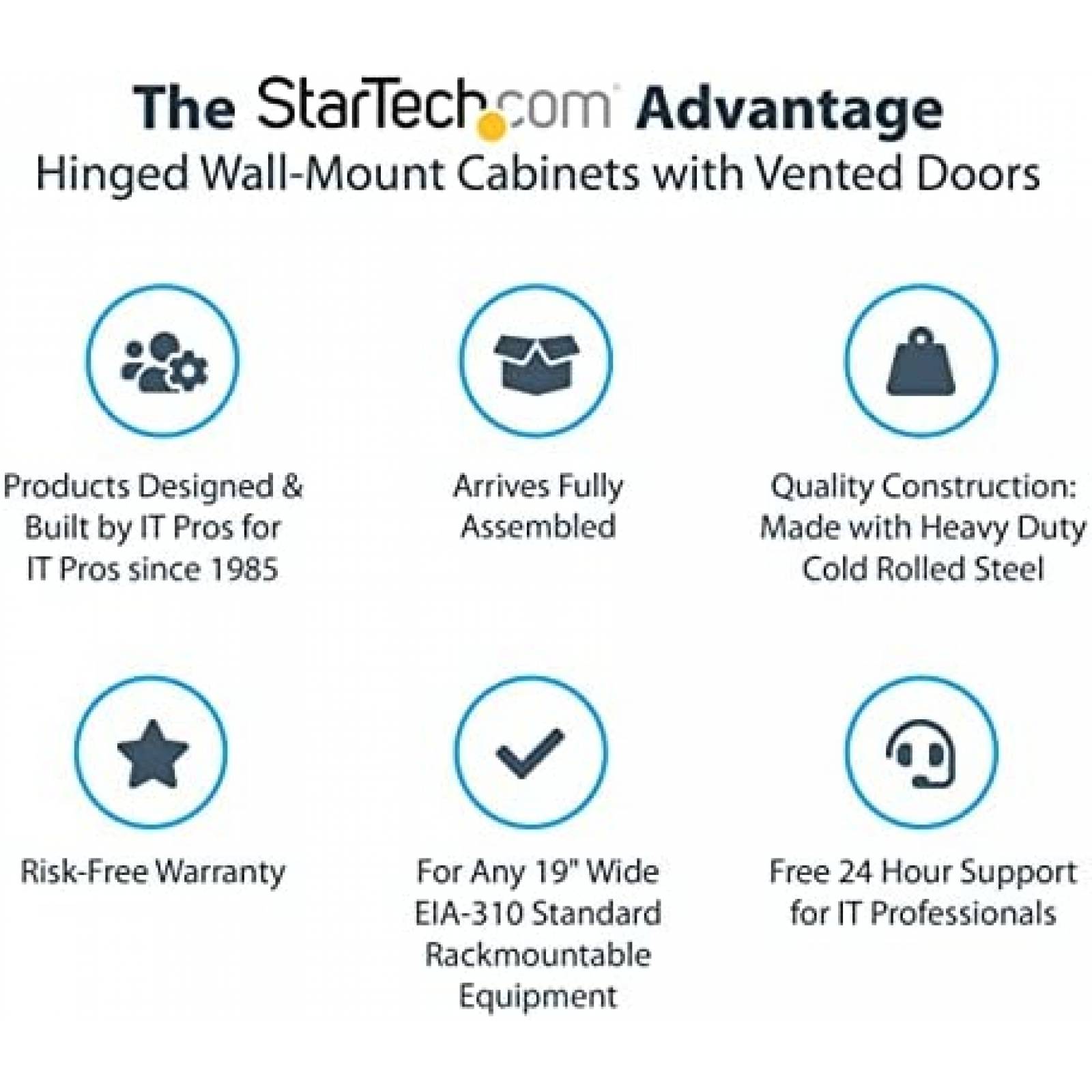 Gabinete De Red StarTech Para Montaje en Pared -Negro