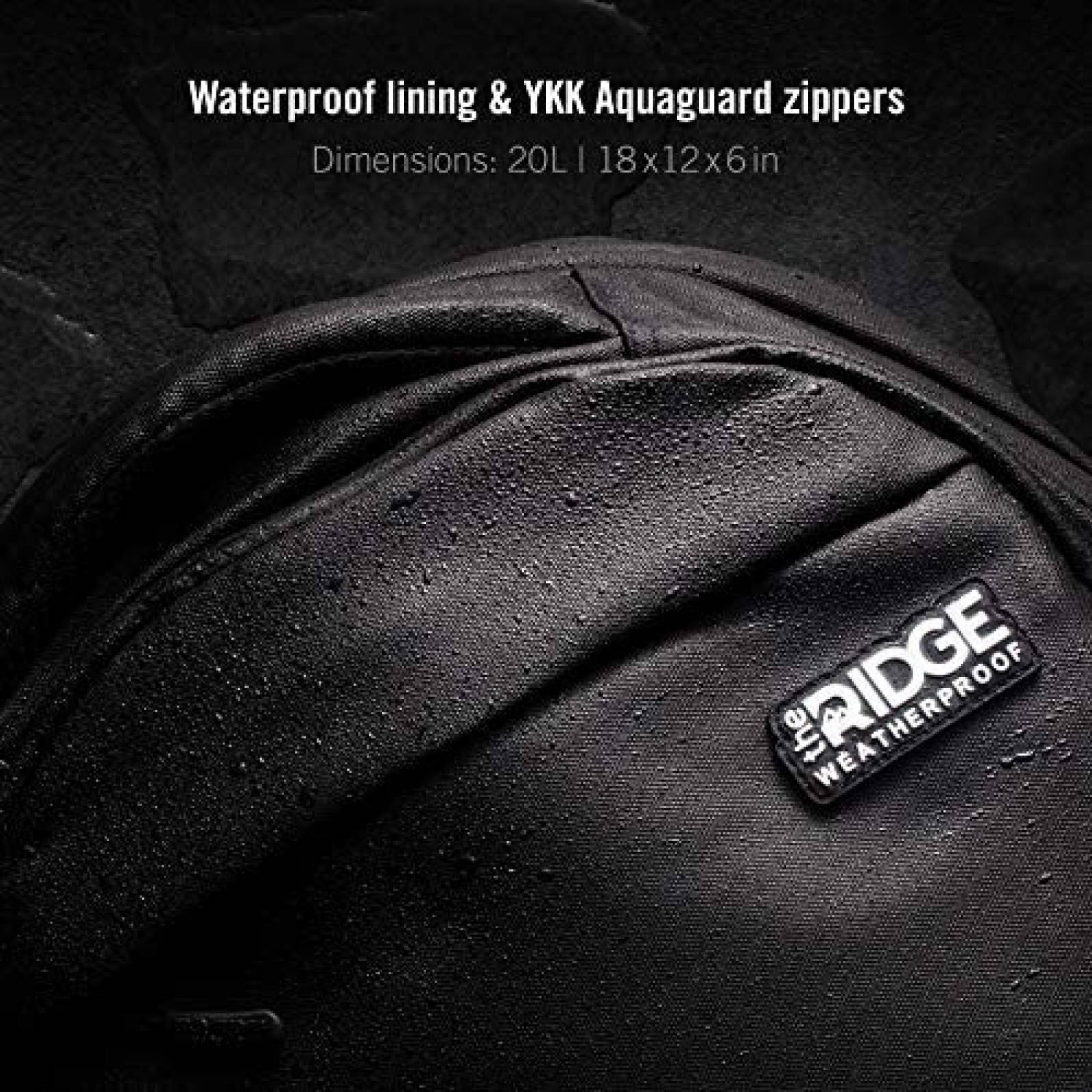 Mochila Ridge The Commuter A prueba de Agua viajes -Negro