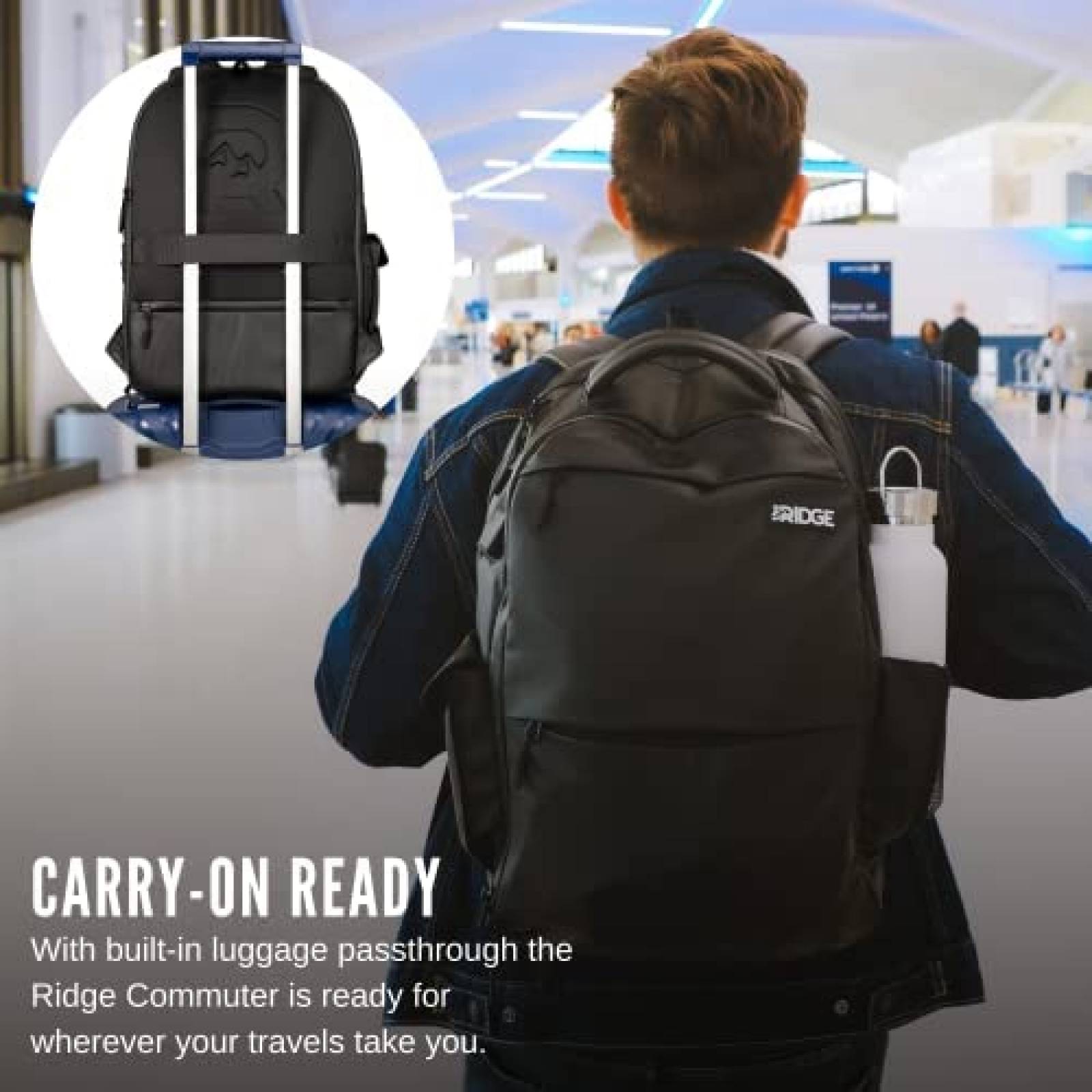 Mochila Ridge The Commuter A prueba de Agua viajes -Negro