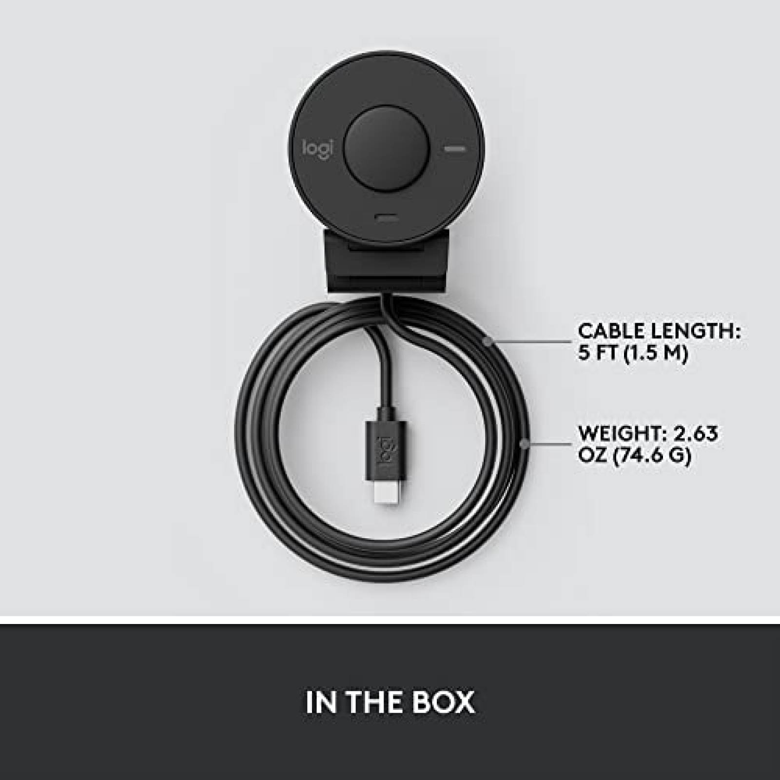 Webcam Logitech Brio 301 FHD USB-C Microfono -Negro