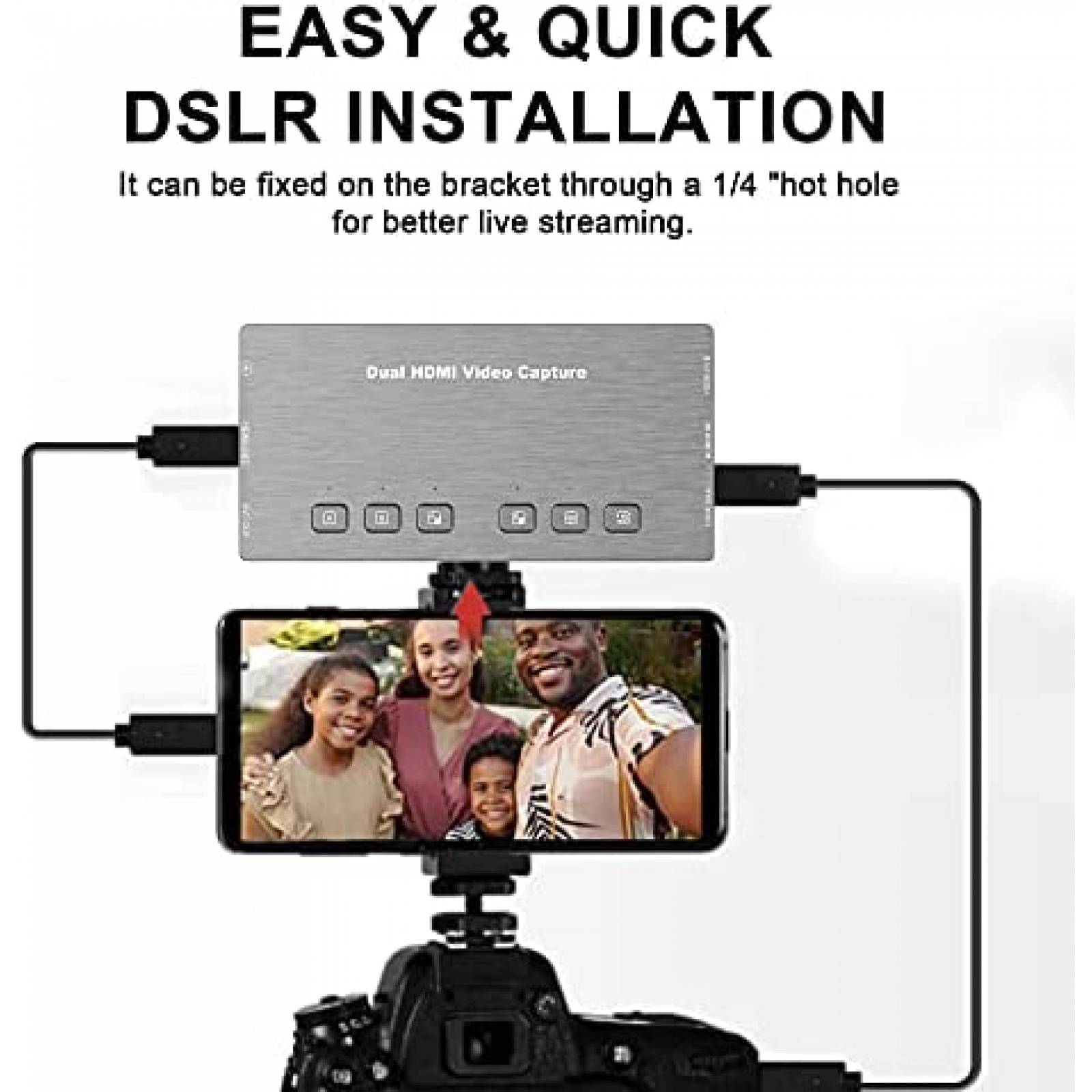 Capturadora de Video JOYUSING Doble HDMI 1080p/60fps Gaming