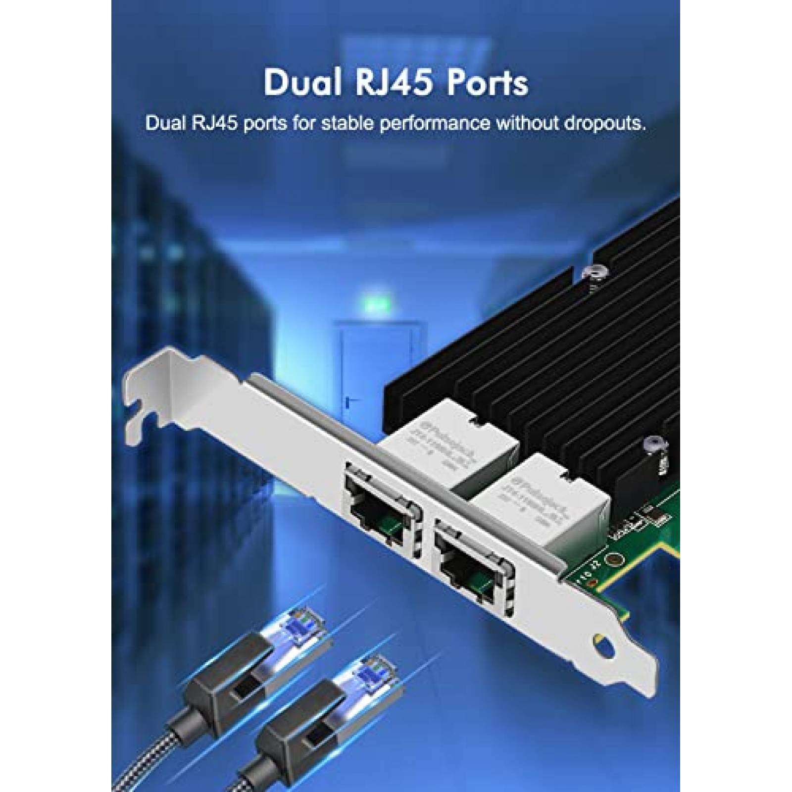 Tarjeta Ethernet NICGIGA 10Gbps NIC 10G 2 Puertos RJ45 10Gbe