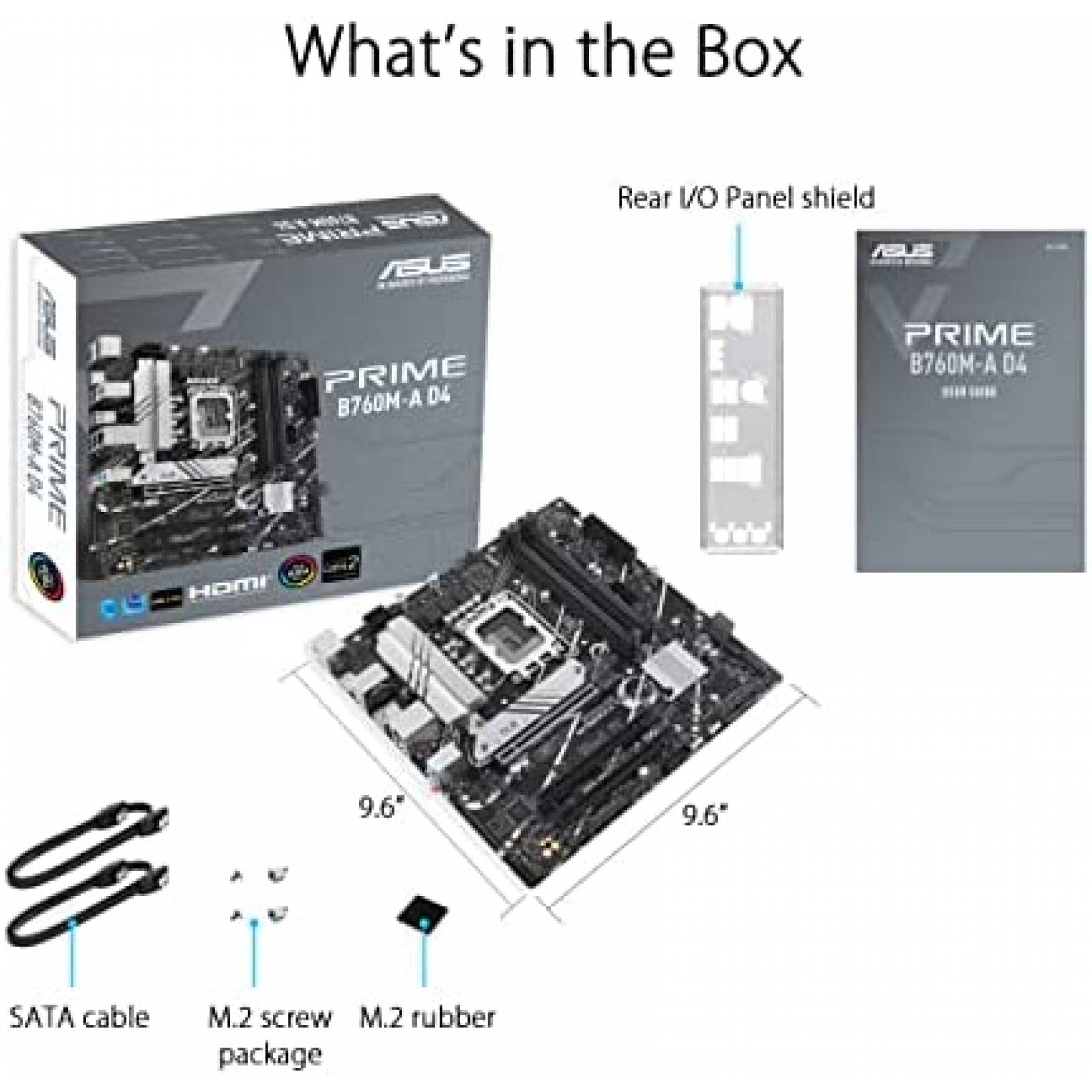 Tarjeta Madre Asus Prime B760M-A D4 LGA 1700 -Negro