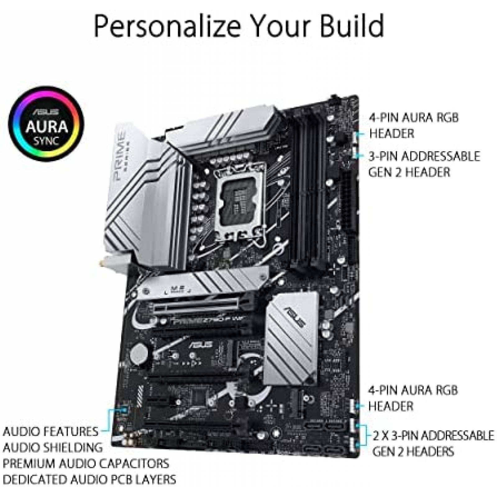 Tarjeta Madre Asus Prime Z790-P Wifi LGA 1700 -Negro